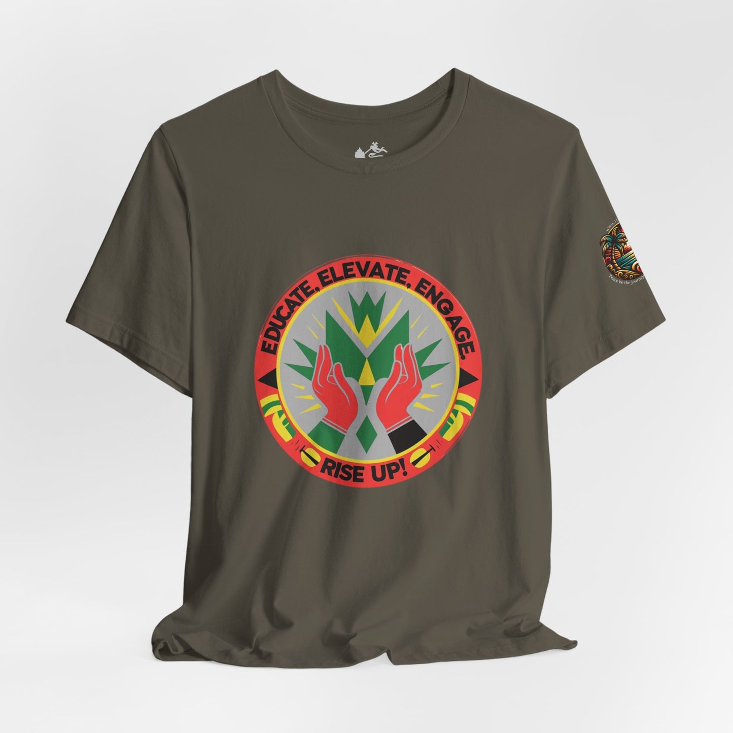Mindful Living Unisex Tee - 'Educate, Elevate, Engage' Design