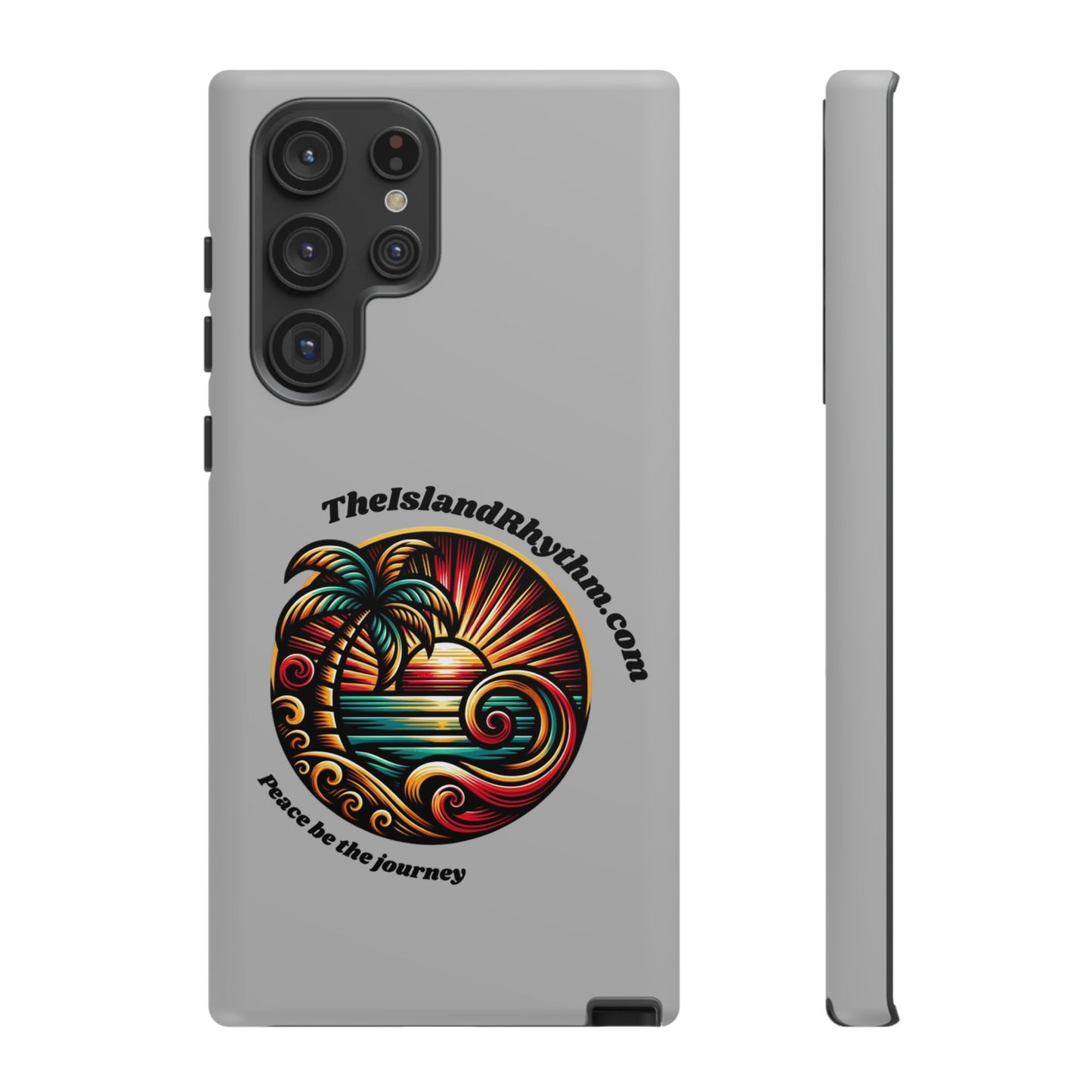Tough Phone Case - Coastal Vibes with Inspirational Quote "Peace be the journey"