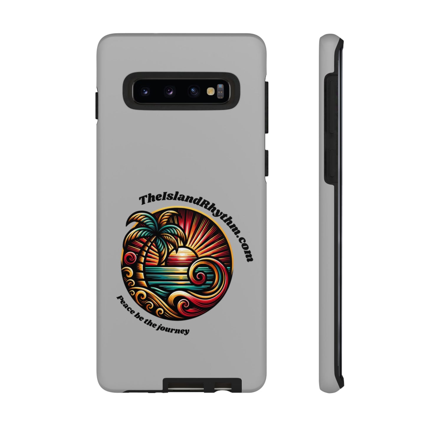 Tough Phone Case - Coastal Vibes with Inspirational Quote "Peace be the journey"