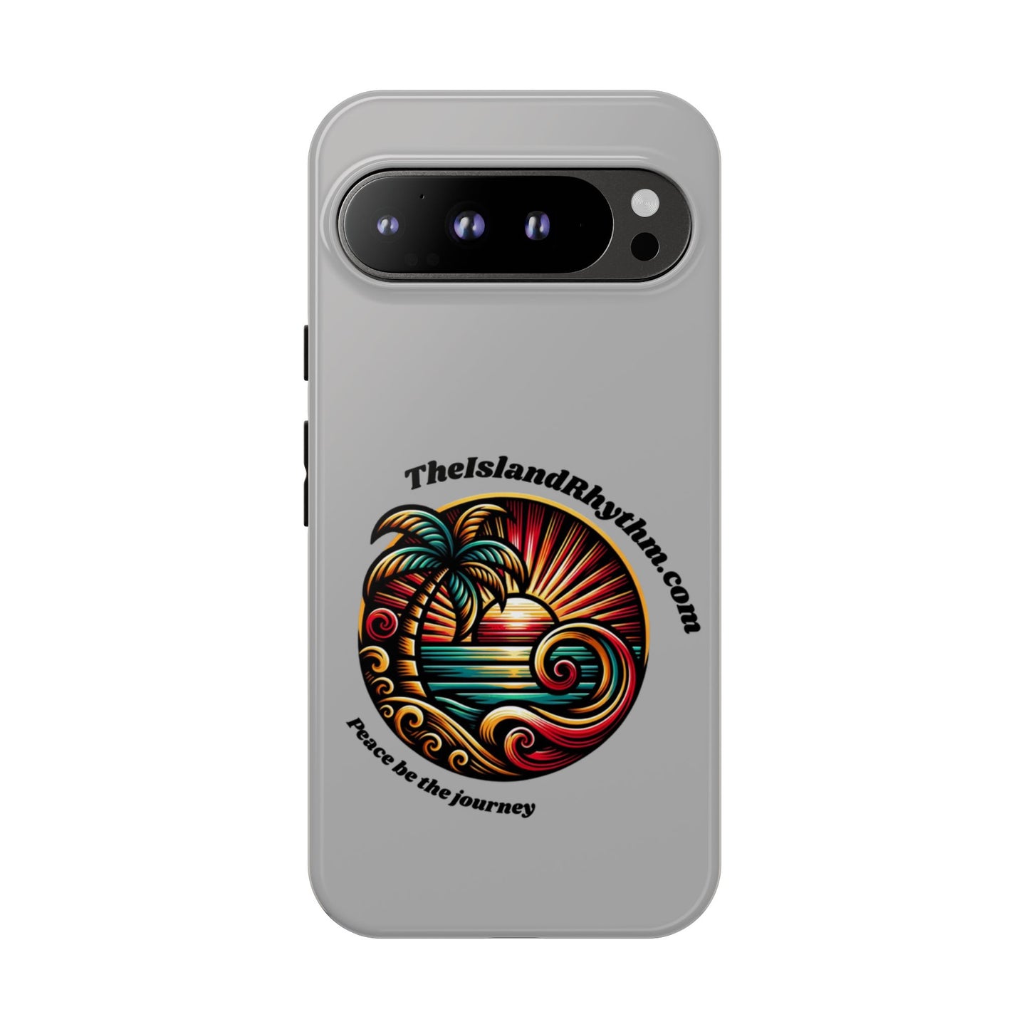 Tough Phone Case - Coastal Vibes with Inspirational Quote "Peace be the journey"