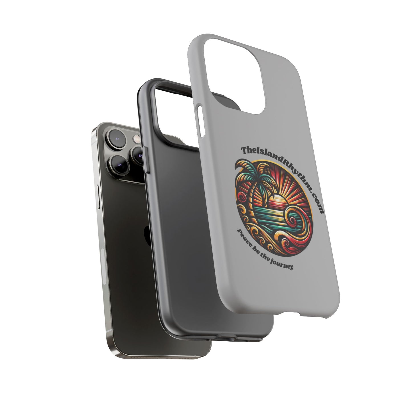 Tough Phone Case - Coastal Vibes with Inspirational Quote "Peace be the journey"