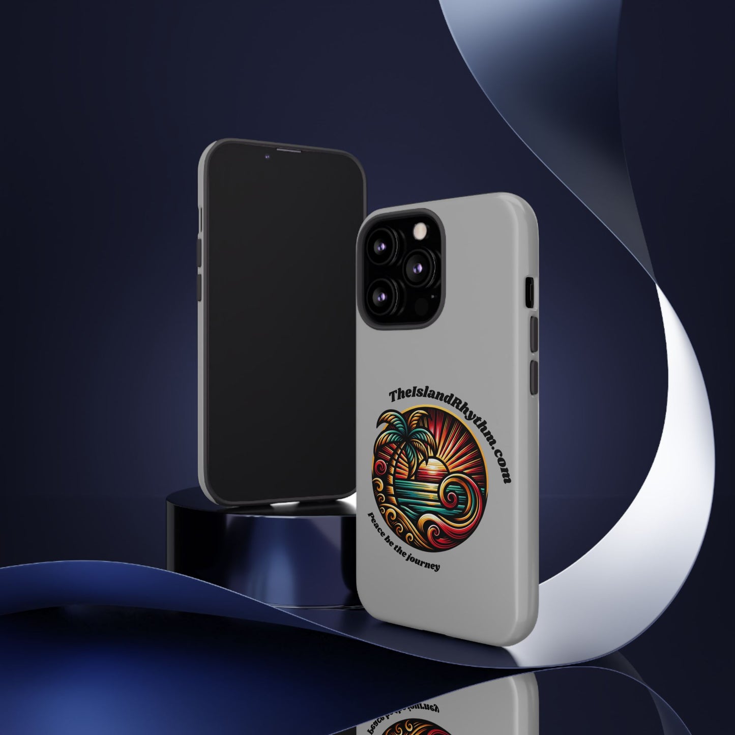 Tough Phone Case - Coastal Vibes with Inspirational Quote "Peace be the journey"