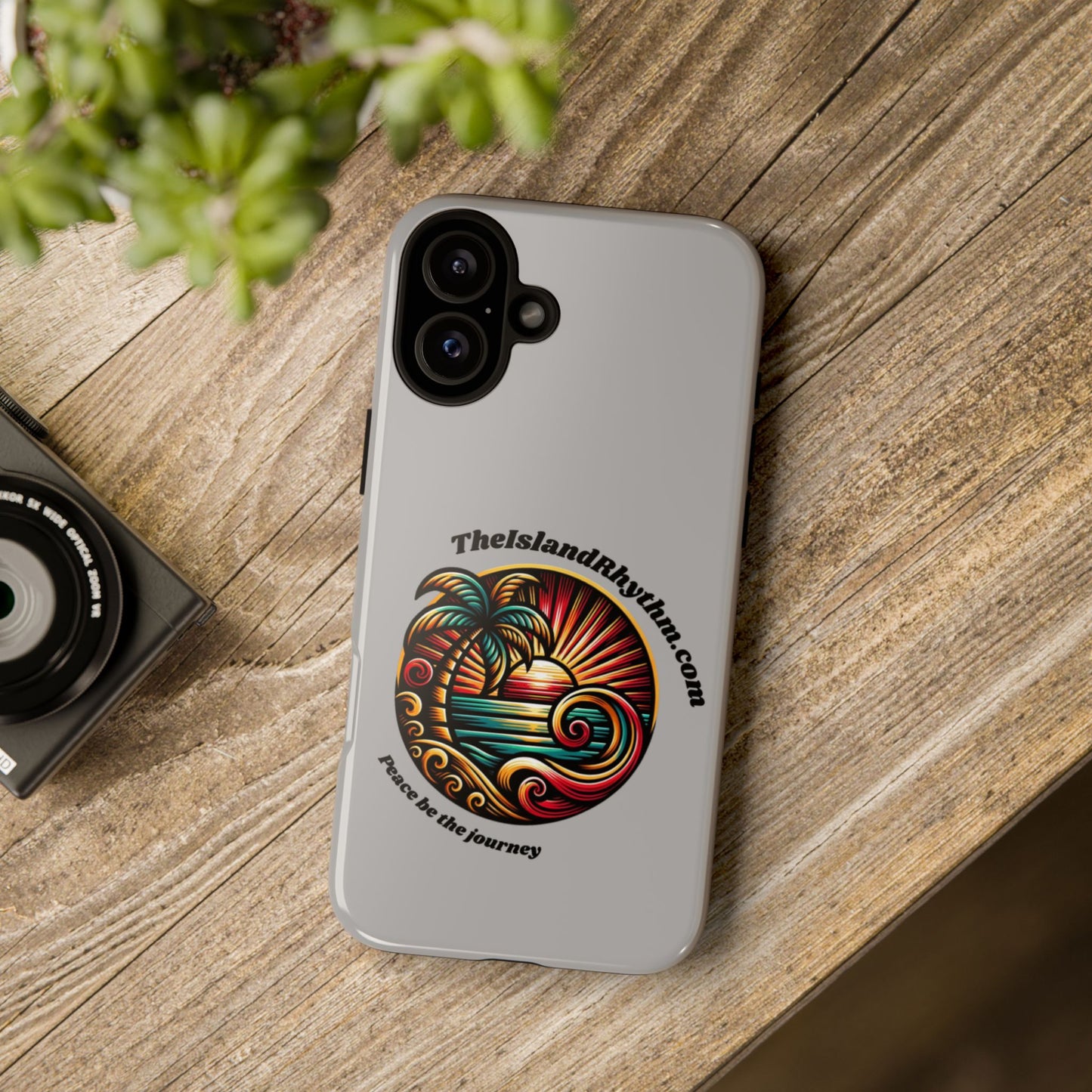 Tough Phone Case - Coastal Vibes with Inspirational Quote "Peace be the journey"