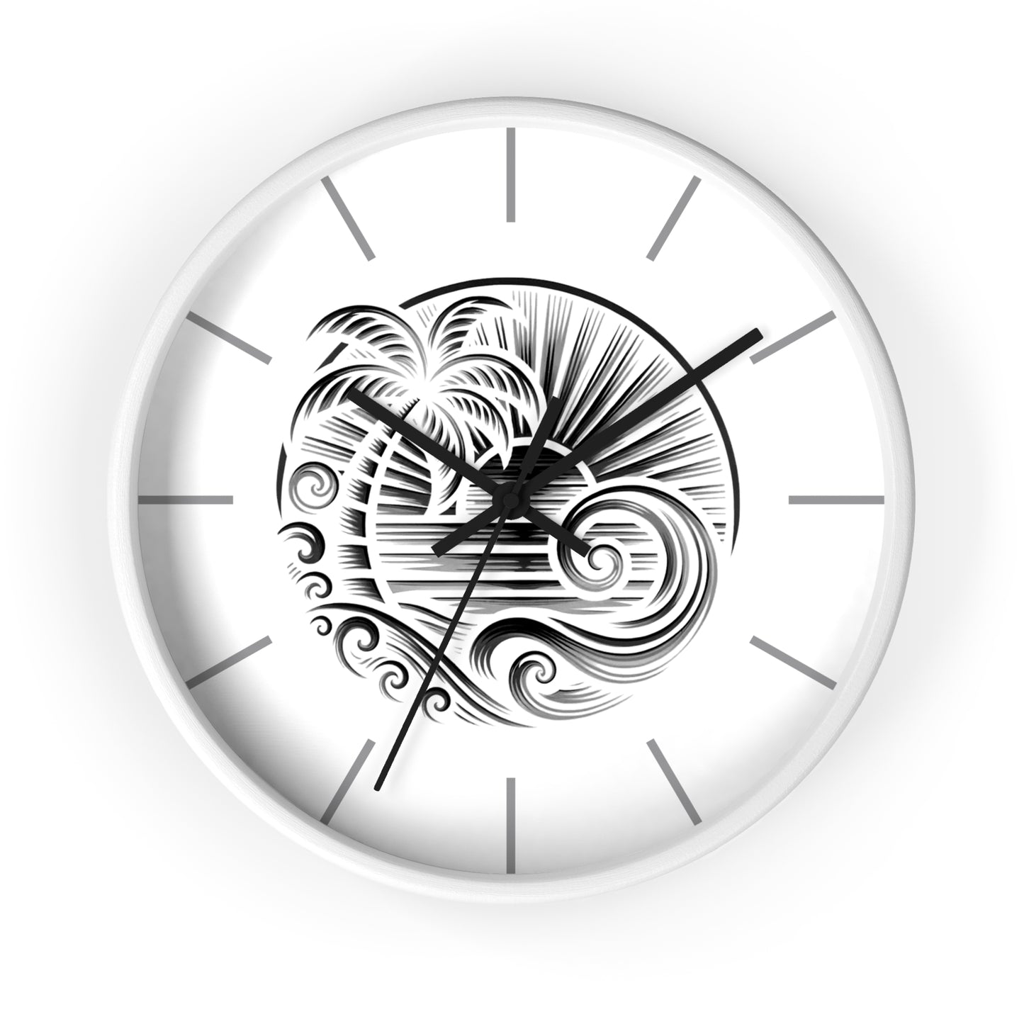 Island Rhythm Wall Clock - Tropical Island Timepiece
