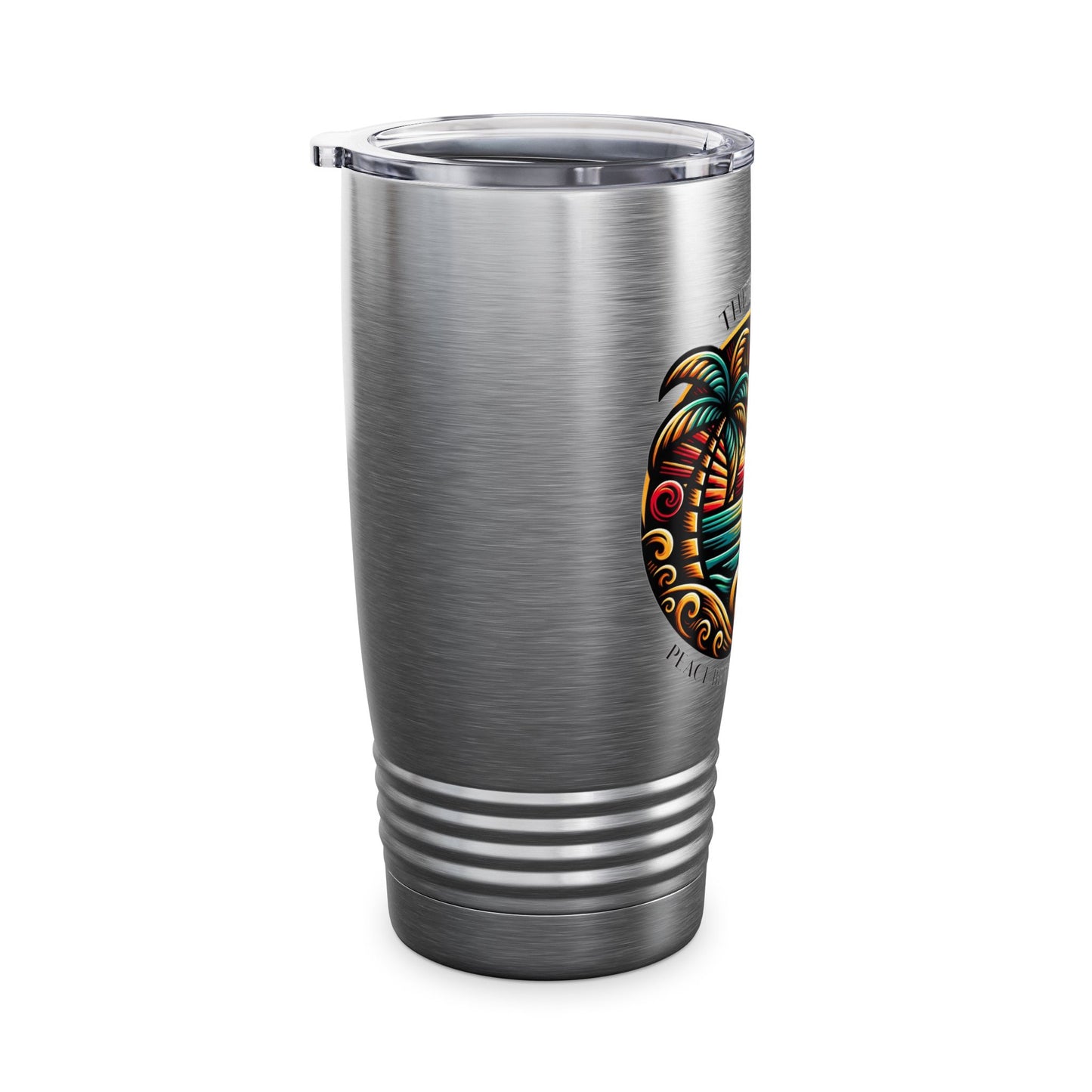 Tumbler Travel Mug Island Rhythm Design 20oz