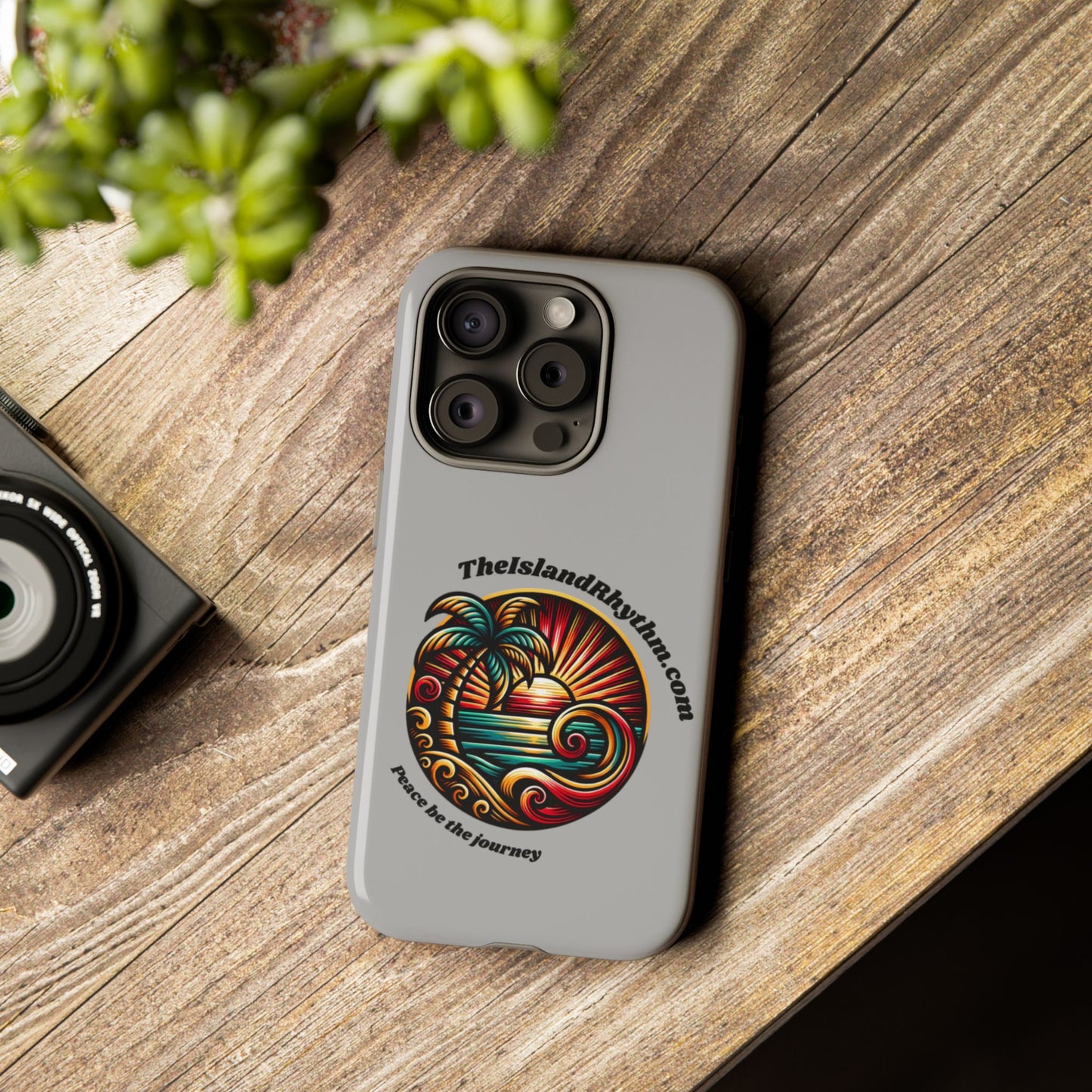 Tough Phone Case - Coastal Vibes with Inspirational Quote "Peace be the journey"