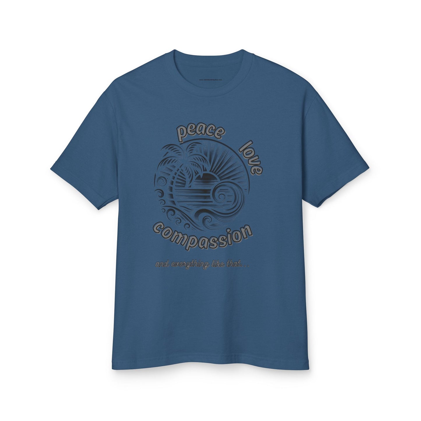 T-Shirt Peace Love Compassion Island Rhythm Tee