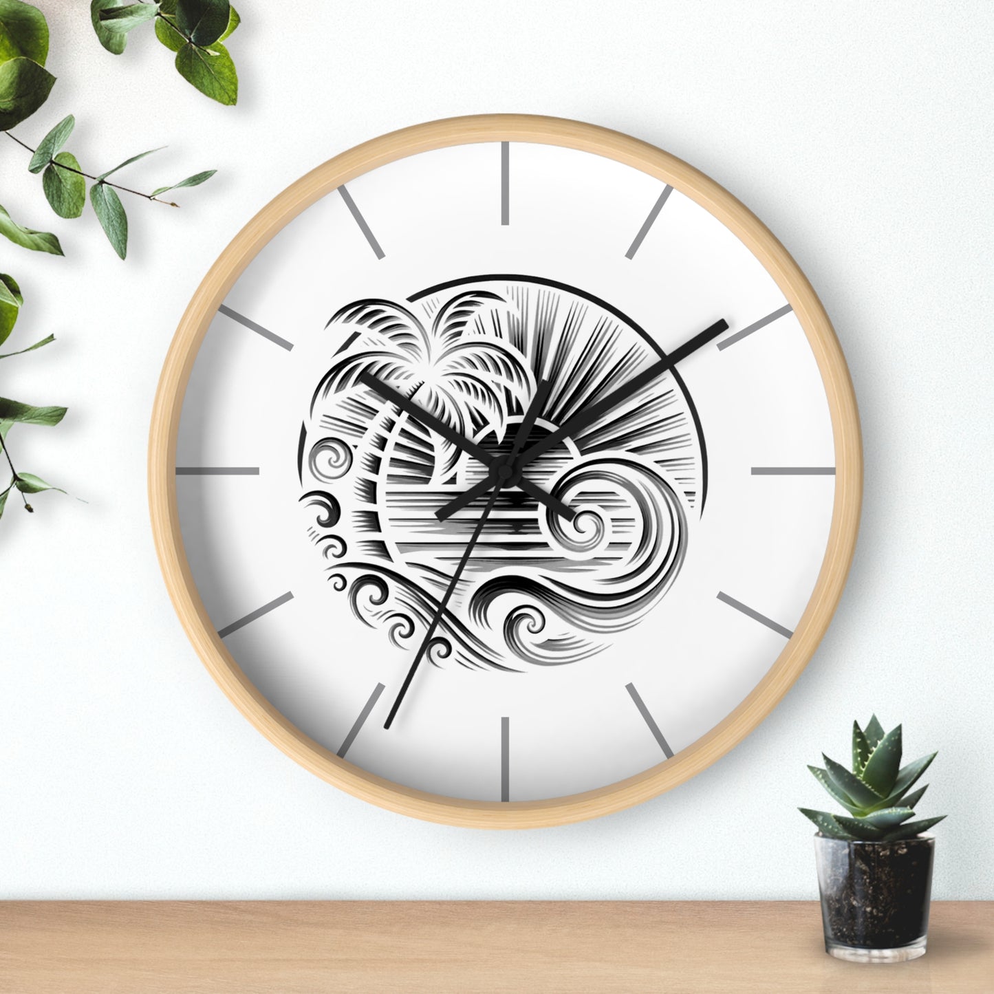 Island Rhythm Wall Clock - Tropical Island Timepiece