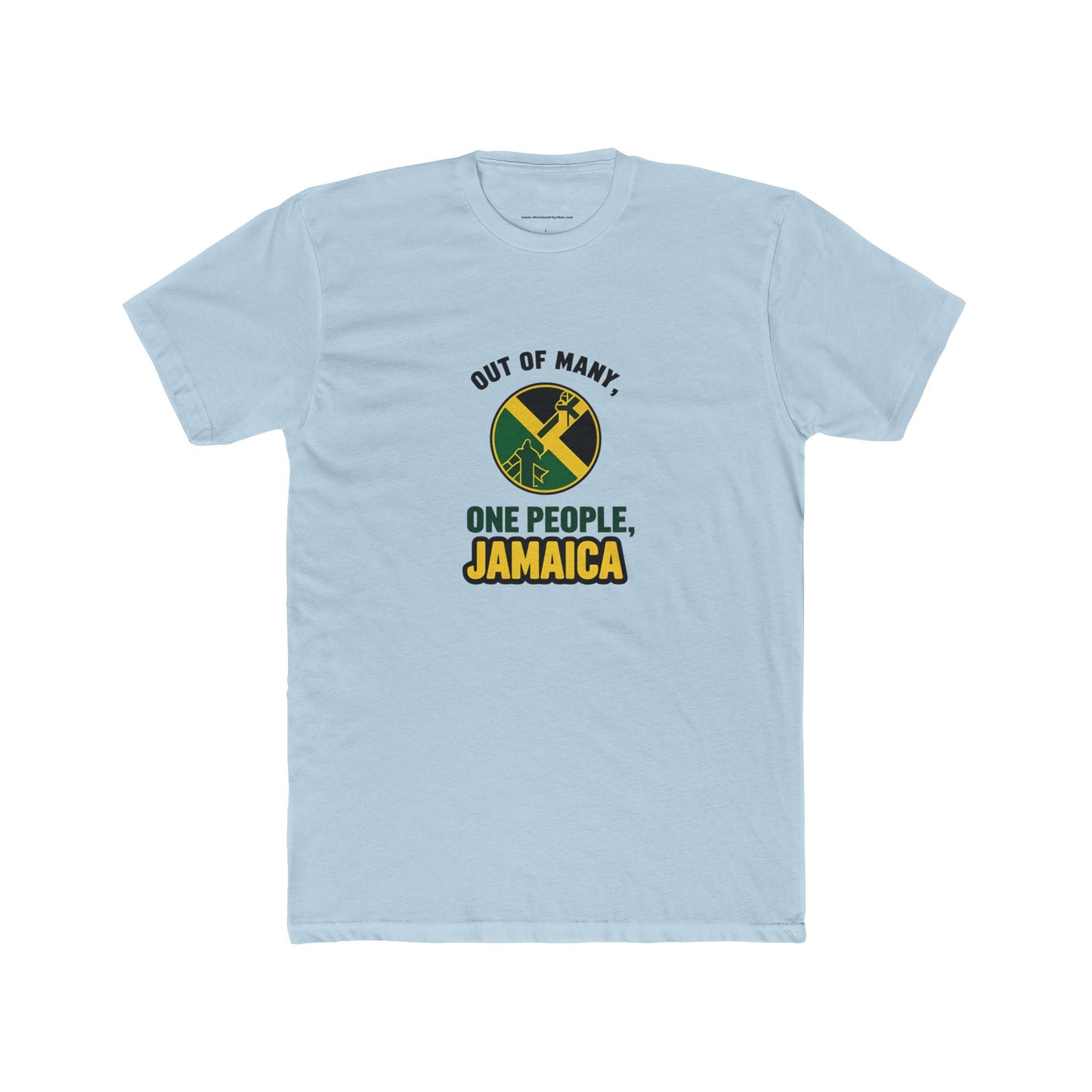 Jamaican Pride Unisex Cotton Crew Tee - Out of Many, One People Graphic T-Shirt