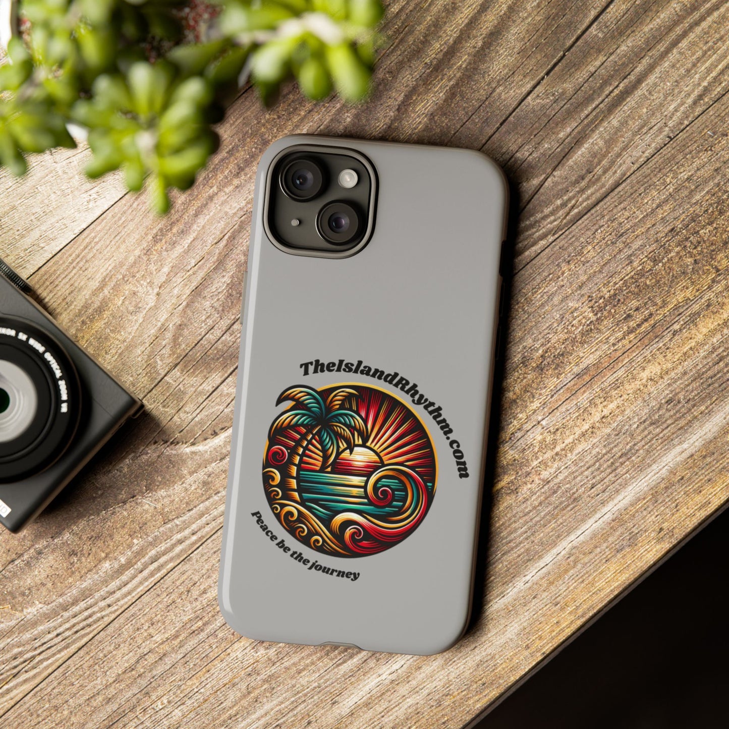 Tough Phone Case - Coastal Vibes with Inspirational Quote "Peace be the journey"