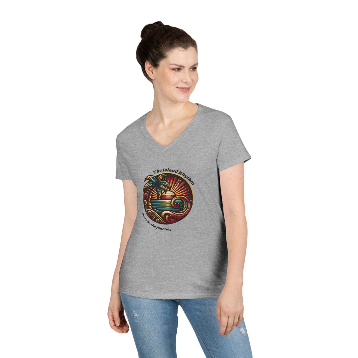 V-Neck T-Shirt Island Rhythm Pride