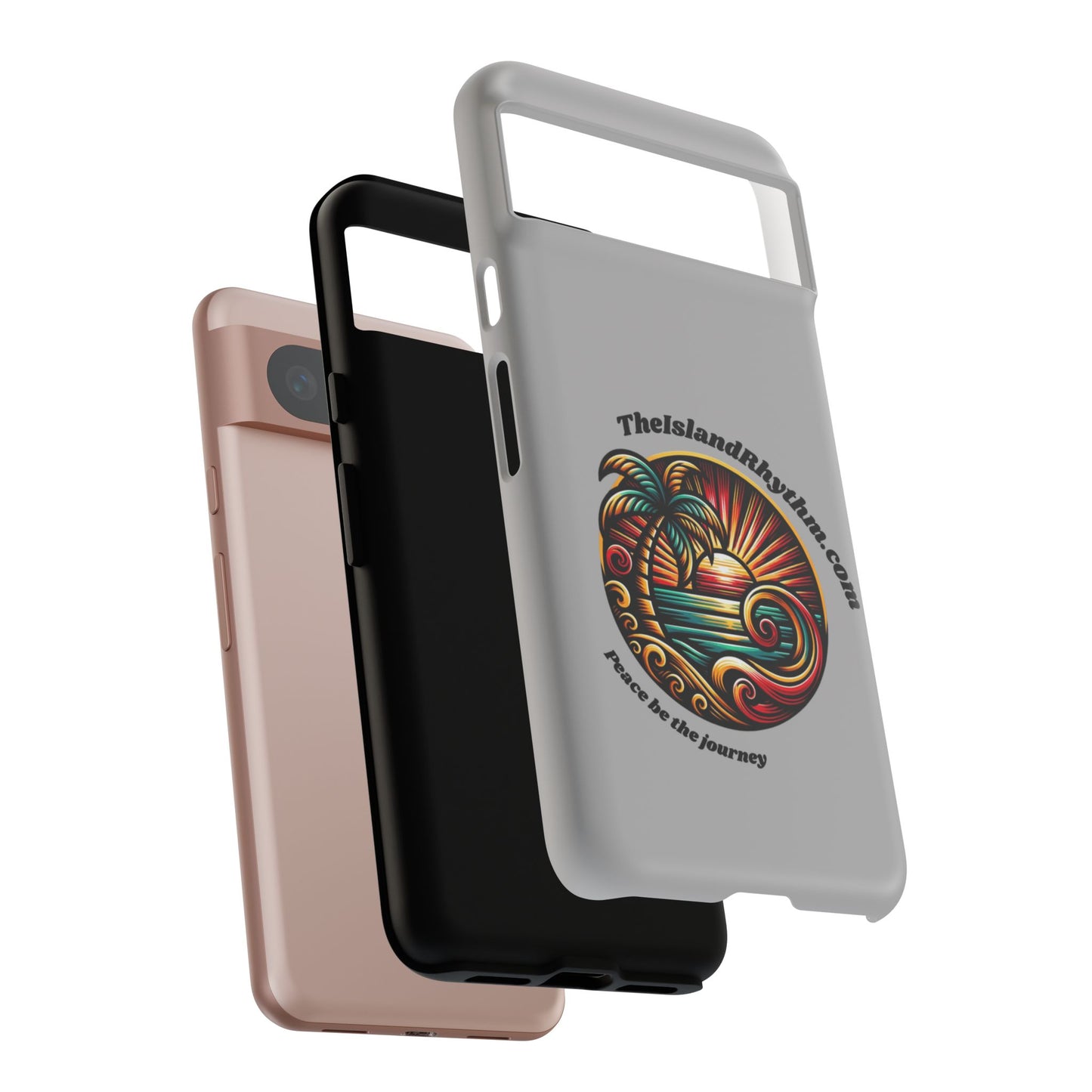 Tough Phone Case - Coastal Vibes with Inspirational Quote "Peace be the journey"