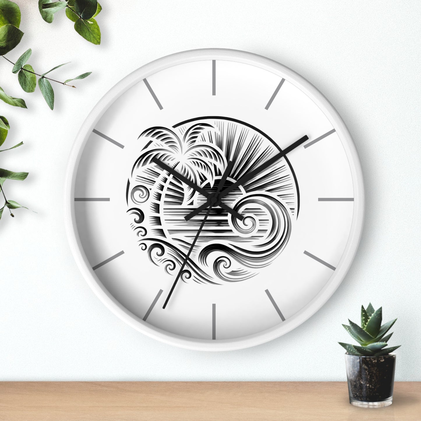 Island Rhythm Wall Clock - Tropical Island Timepiece