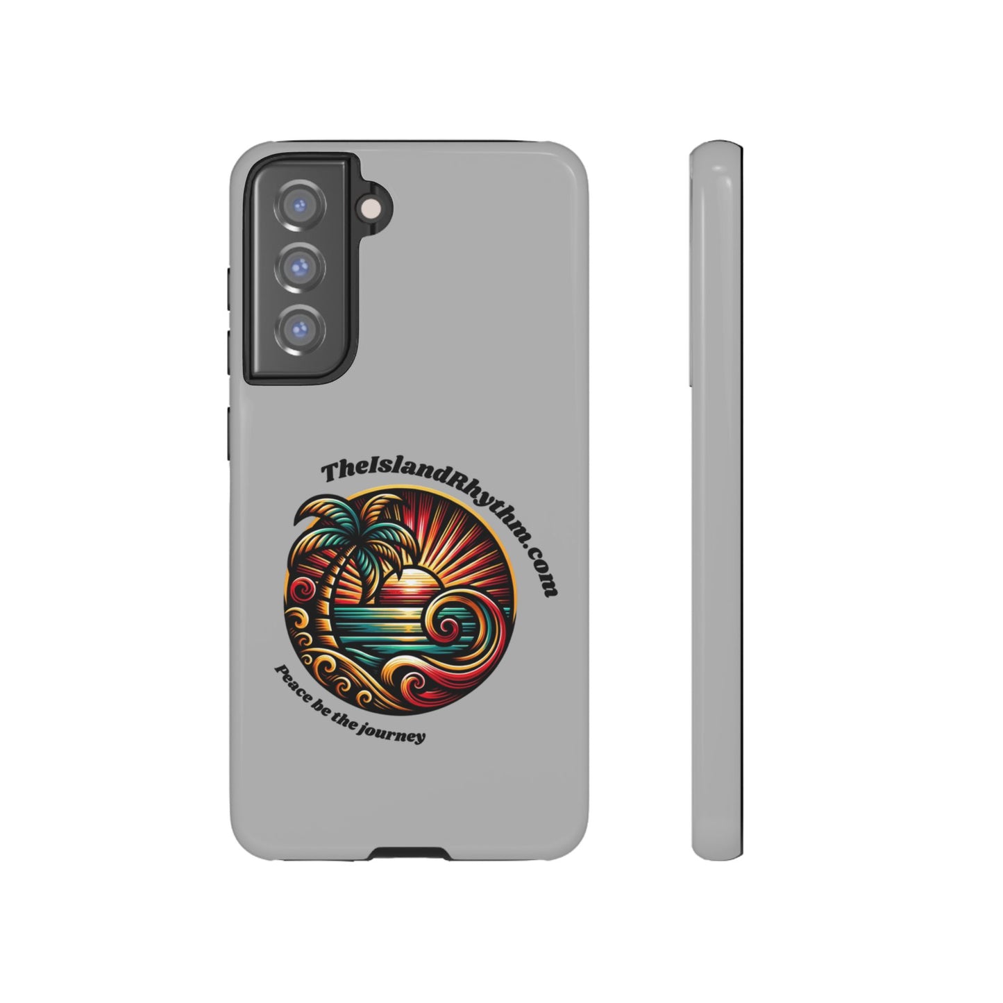 Tough Phone Case - Coastal Vibes with Inspirational Quote "Peace be the journey"