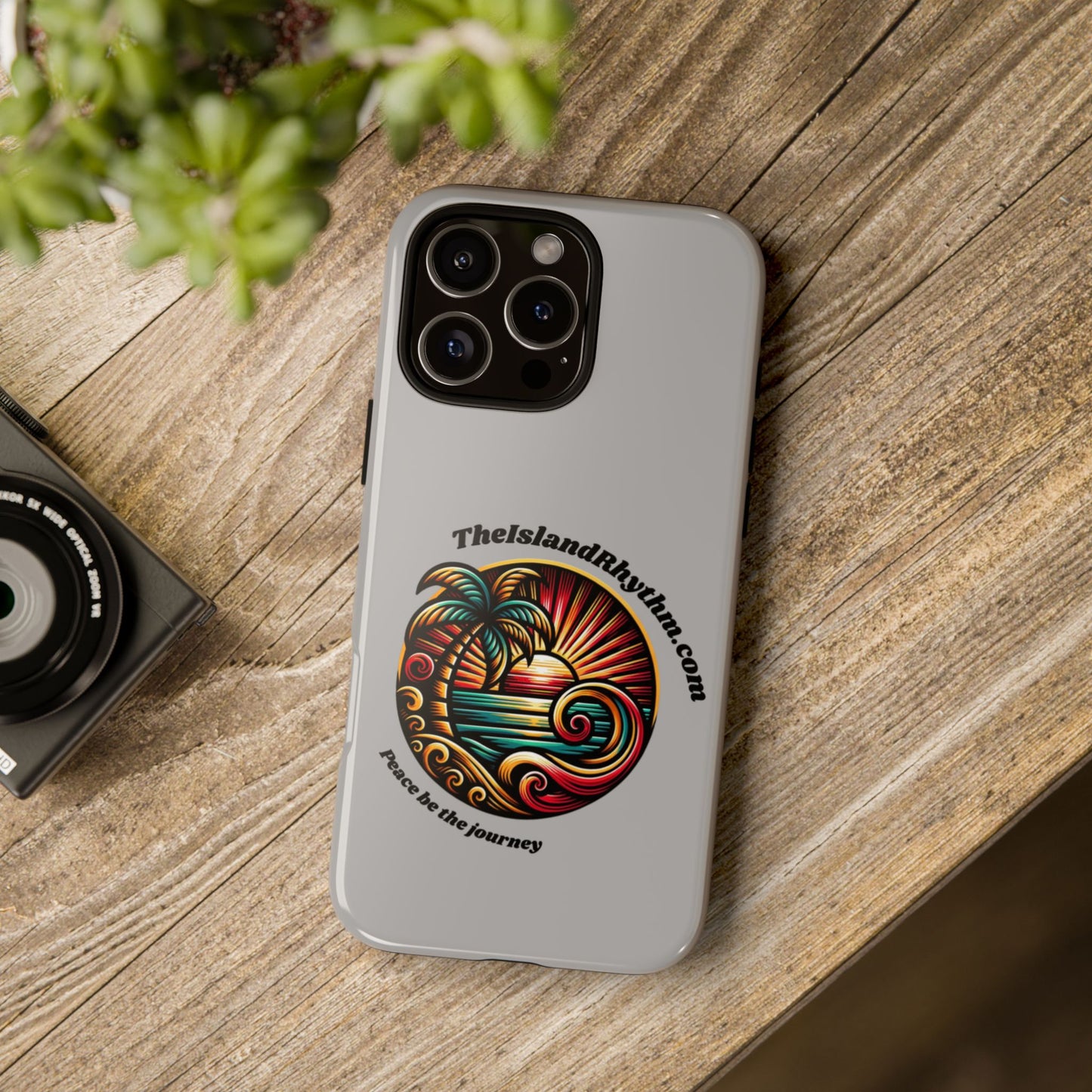 Tough Phone Case - Coastal Vibes with Inspirational Quote "Peace be the journey"