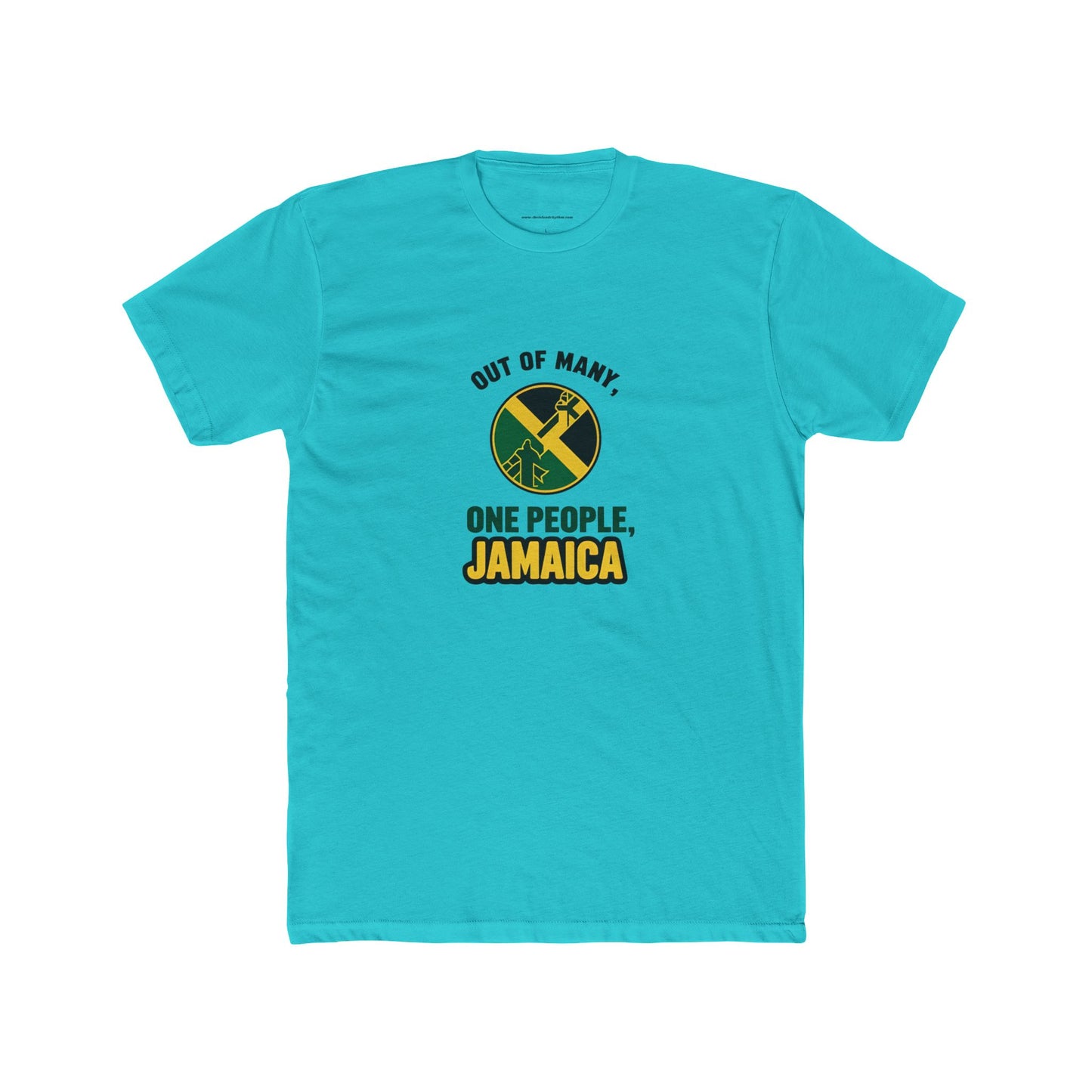 Jamaican Pride Unisex Cotton Crew Tee - Out of Many, One People Graphic T-Shirt