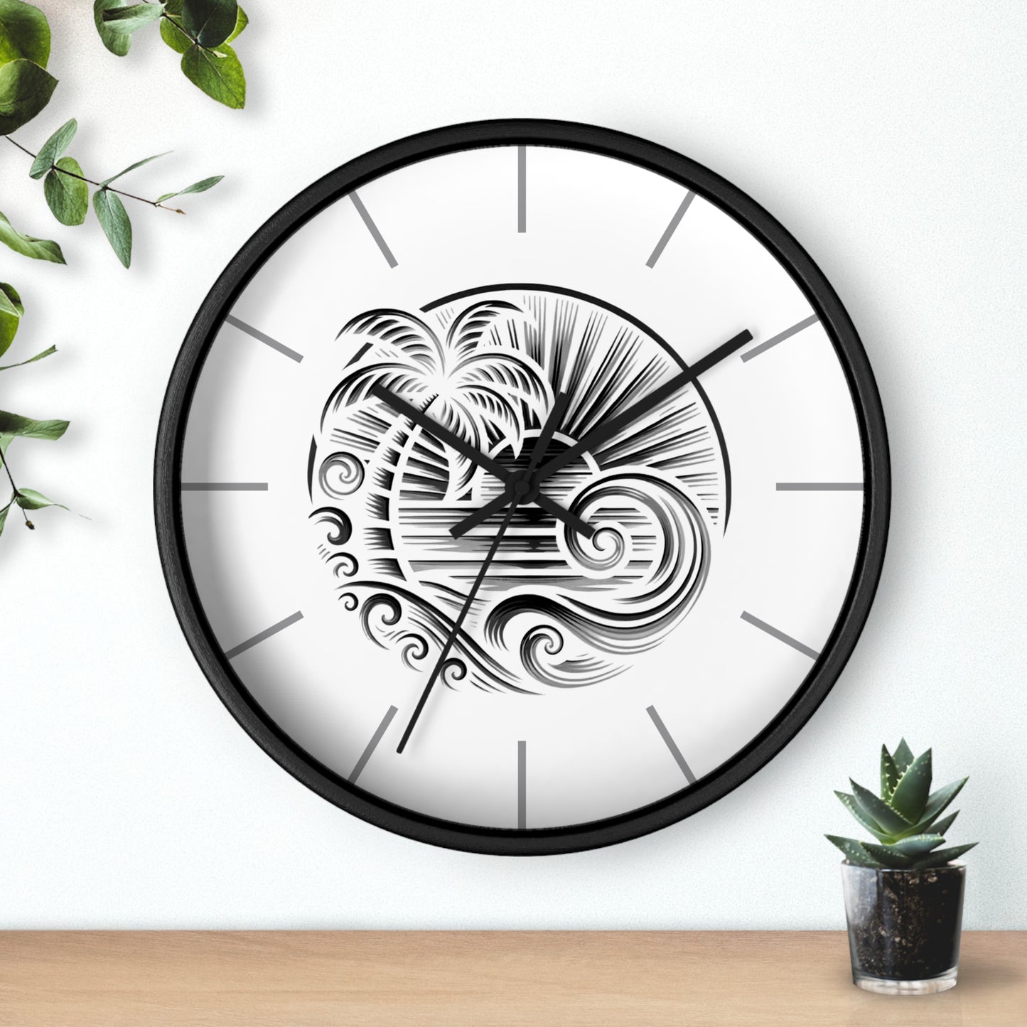 Island Rhythm Wall Clock - Tropical Island Timepiece