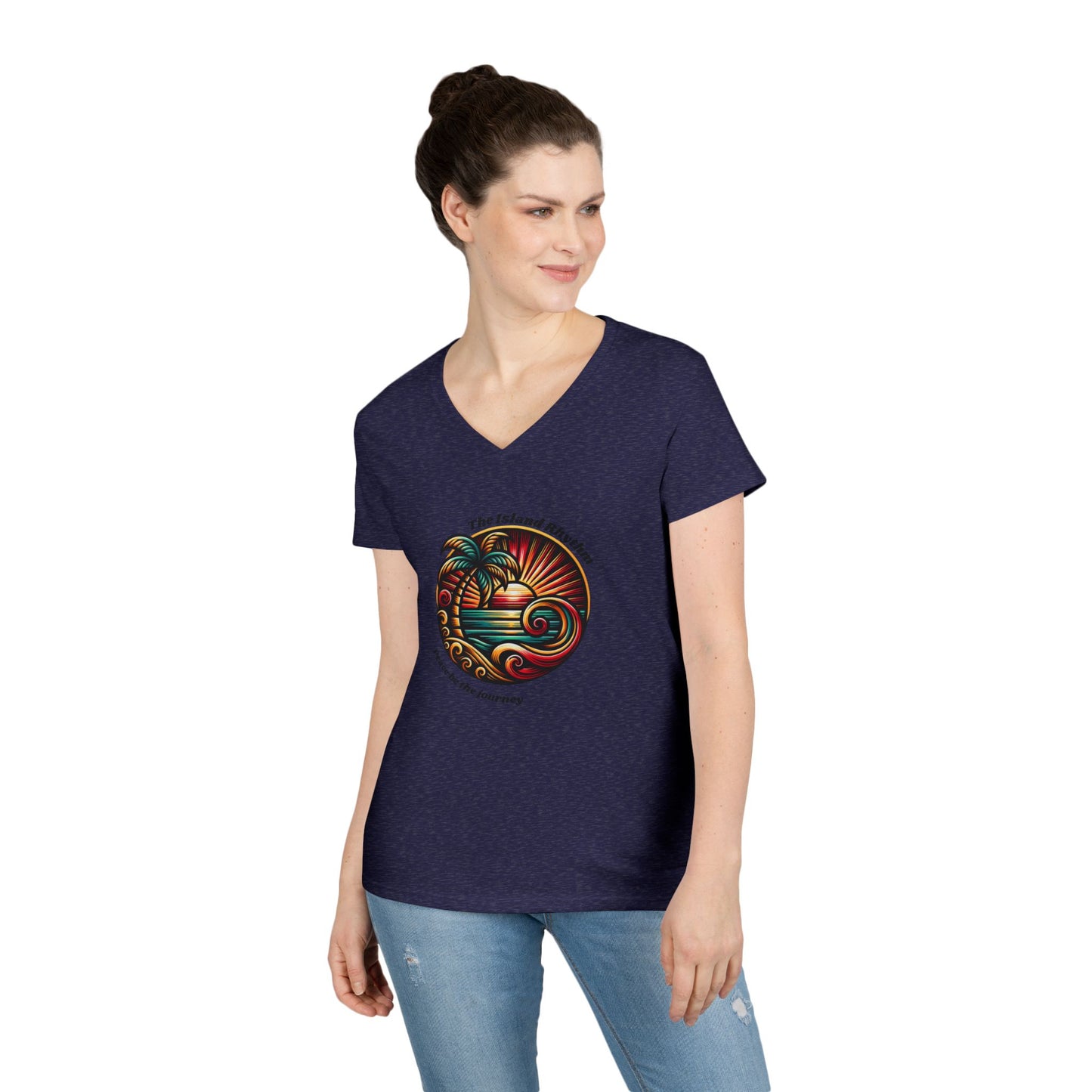V-Neck T-Shirt Island Rhythm Pride