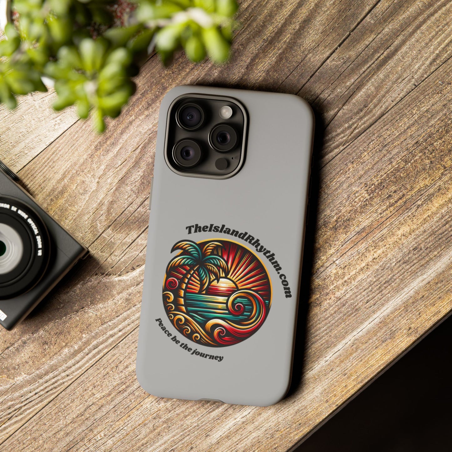 Tough Phone Case - Coastal Vibes with Inspirational Quote "Peace be the journey"