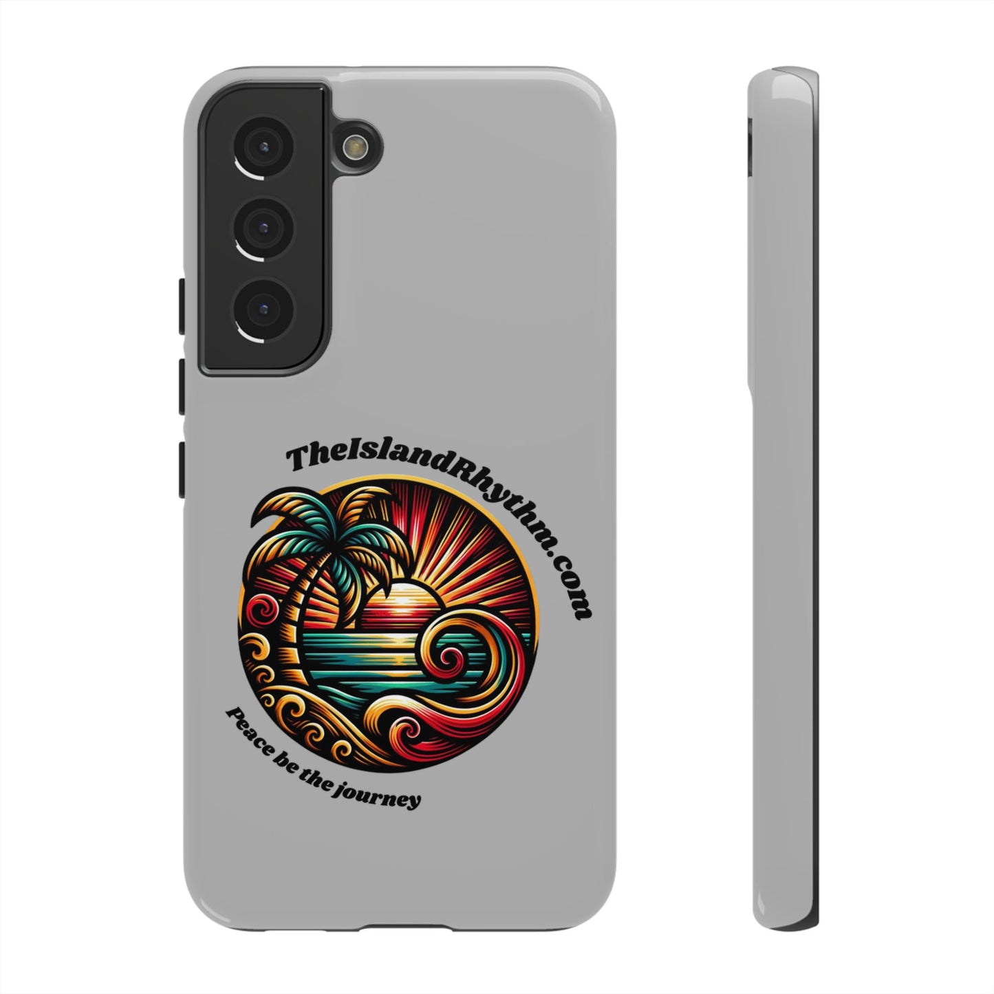 Tough Phone Case - Coastal Vibes with Inspirational Quote "Peace be the journey"
