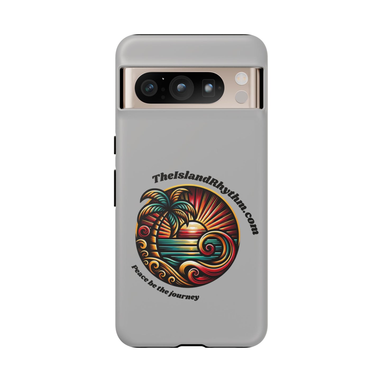 Tough Phone Case - Coastal Vibes with Inspirational Quote "Peace be the journey"