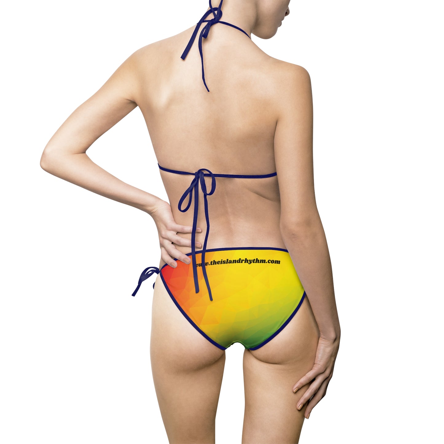 Colorful Gradient Women's Bikini Swimsuit - Casual Beachwear for Summer Fun
