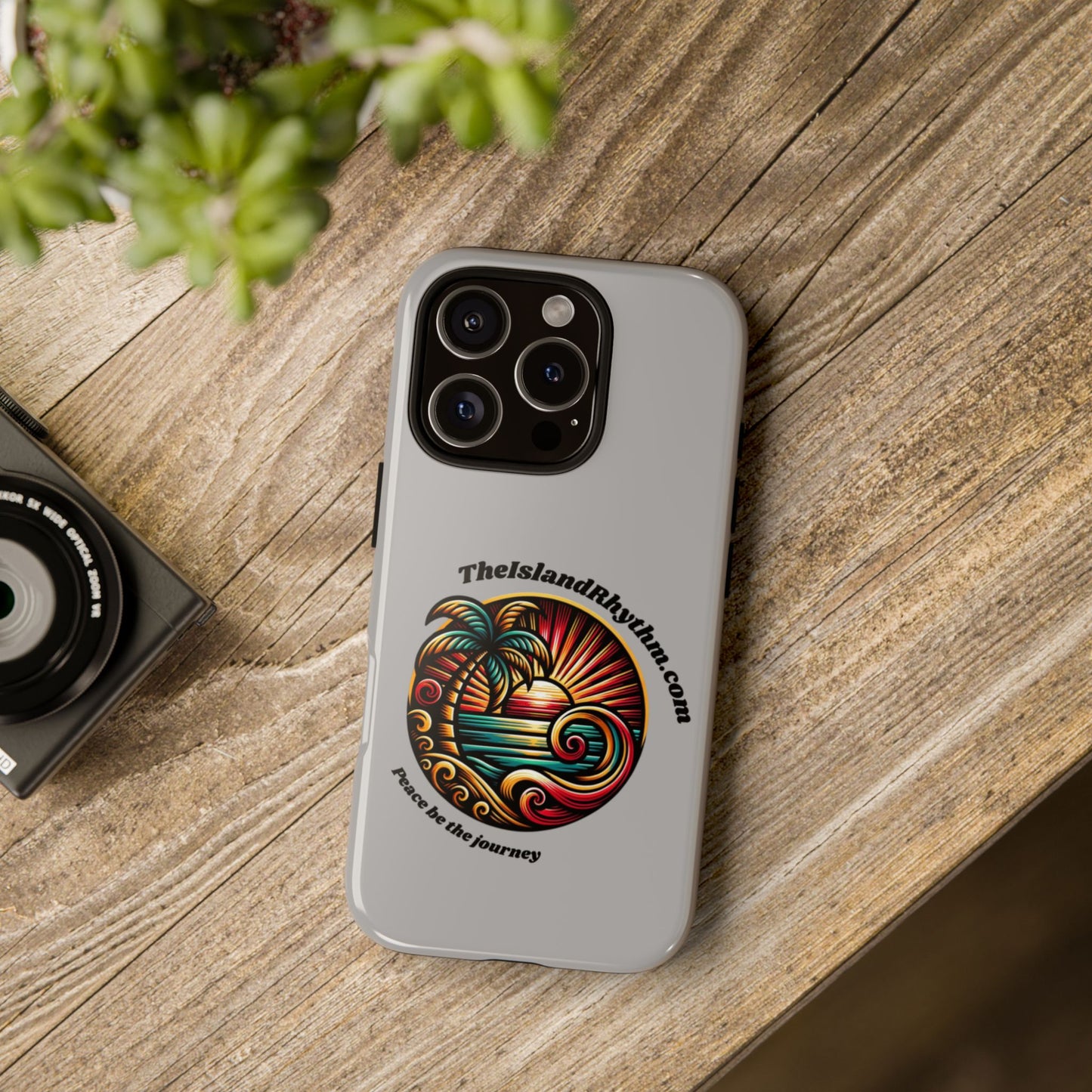 Tough Phone Case - Coastal Vibes with Inspirational Quote "Peace be the journey"