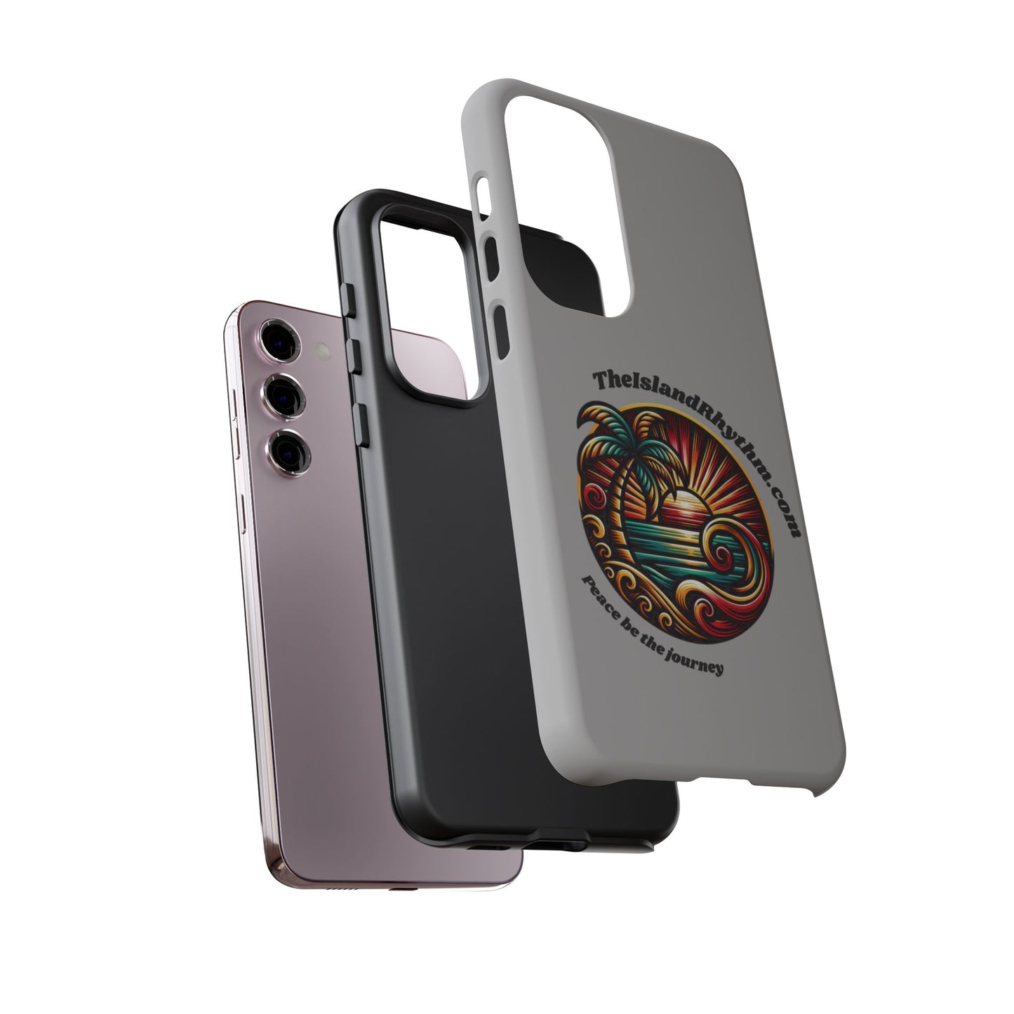 Tough Phone Case - Coastal Vibes with Inspirational Quote "Peace be the journey"
