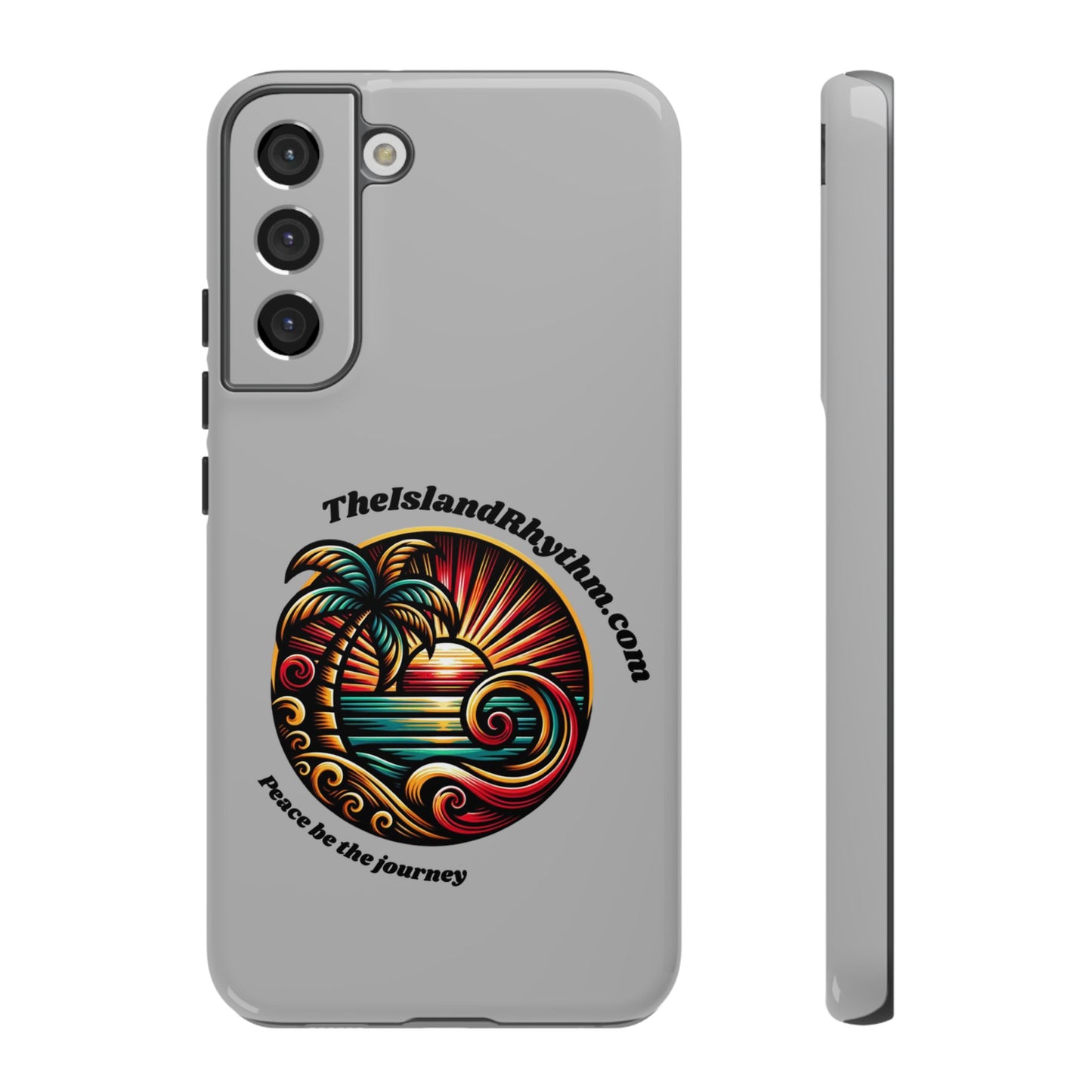 Tough Phone Case - Coastal Vibes with Inspirational Quote "Peace be the journey"