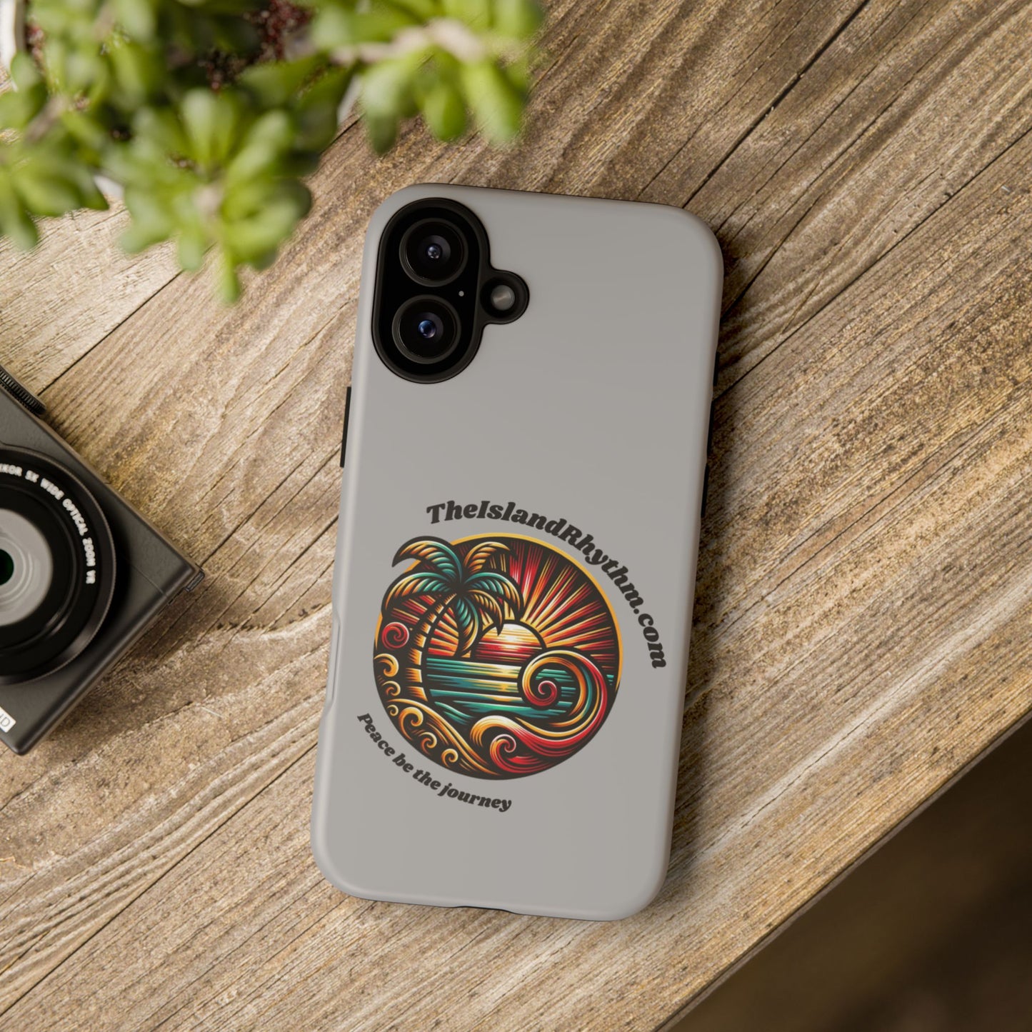 Tough Phone Case - Coastal Vibes with Inspirational Quote "Peace be the journey"
