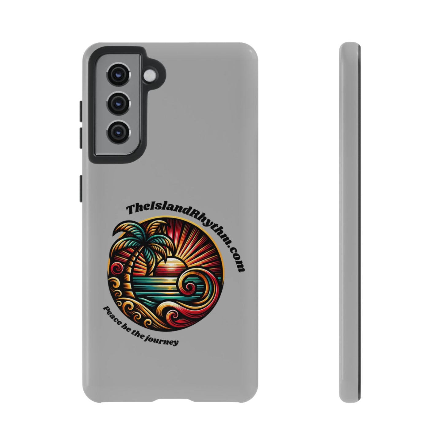 Tough Phone Case - Coastal Vibes with Inspirational Quote "Peace be the journey"