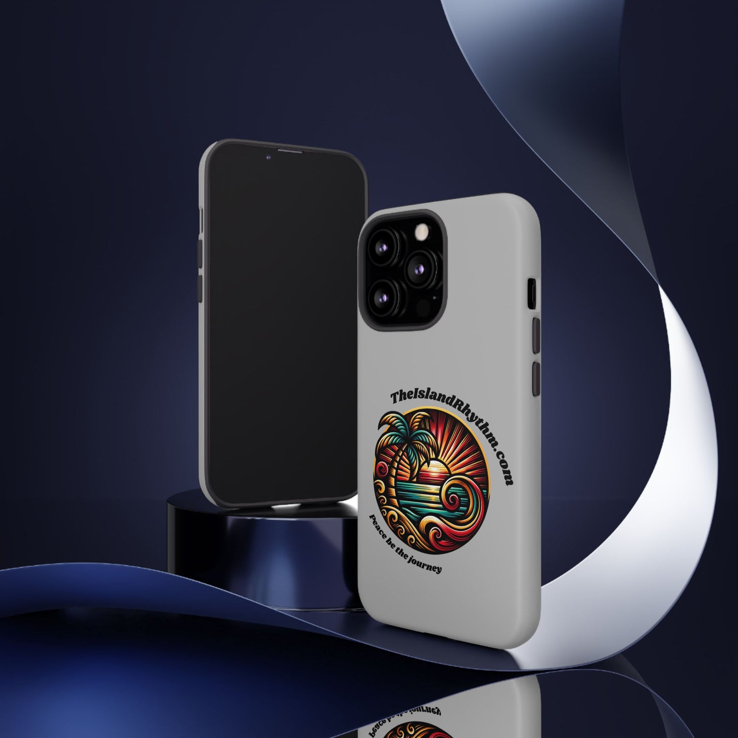 Tough Phone Case - Coastal Vibes with Inspirational Quote "Peace be the journey"