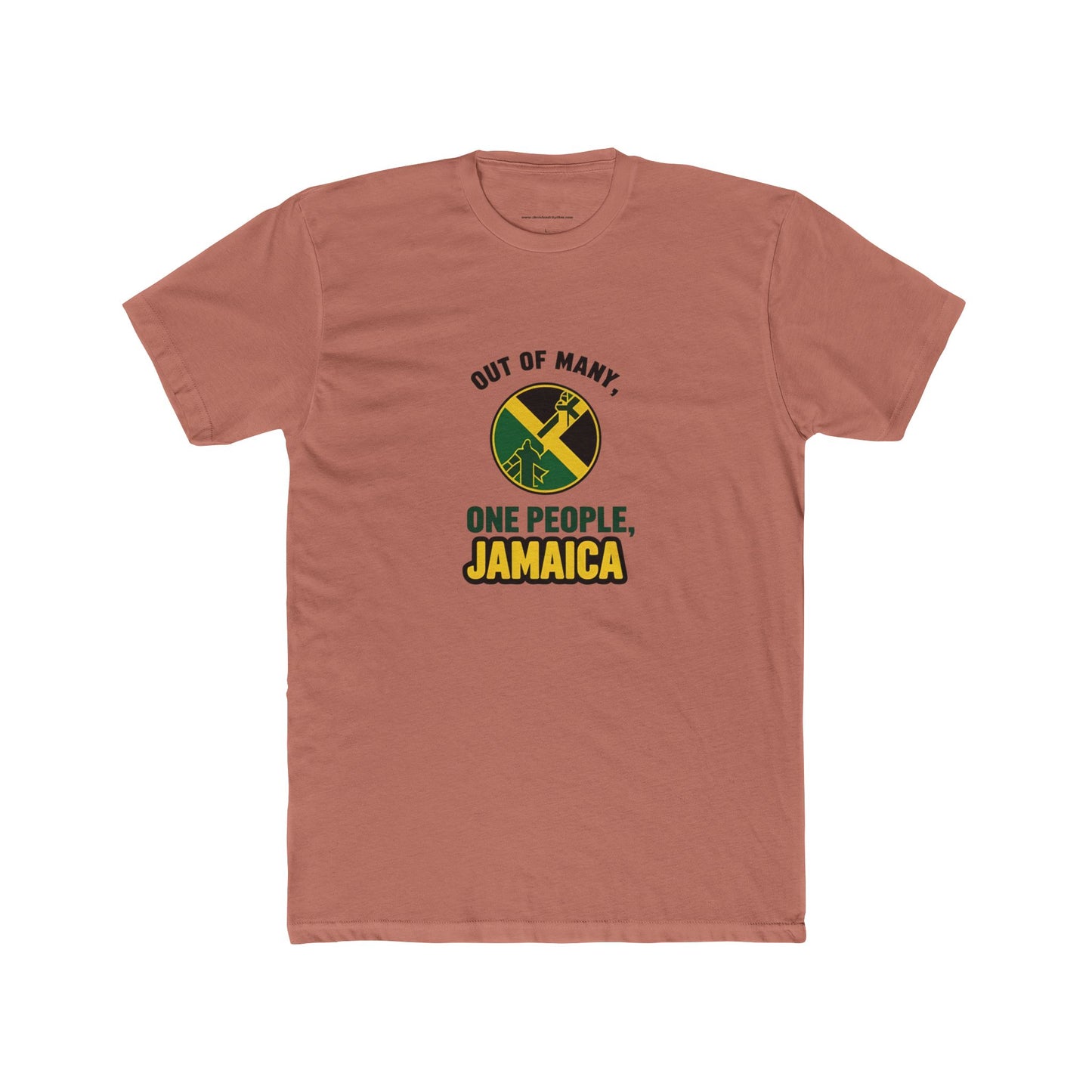 Jamaican Pride Unisex Cotton Crew Tee - Out of Many, One People Graphic T-Shirt