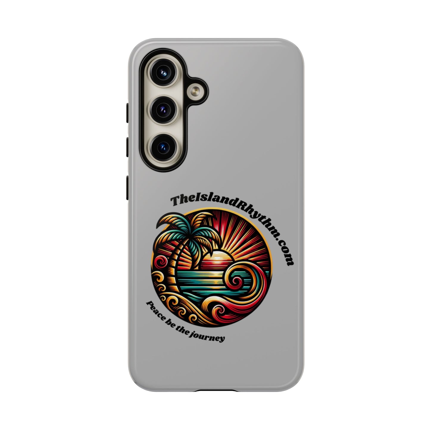 Tough Phone Case - Coastal Vibes with Inspirational Quote "Peace be the journey"
