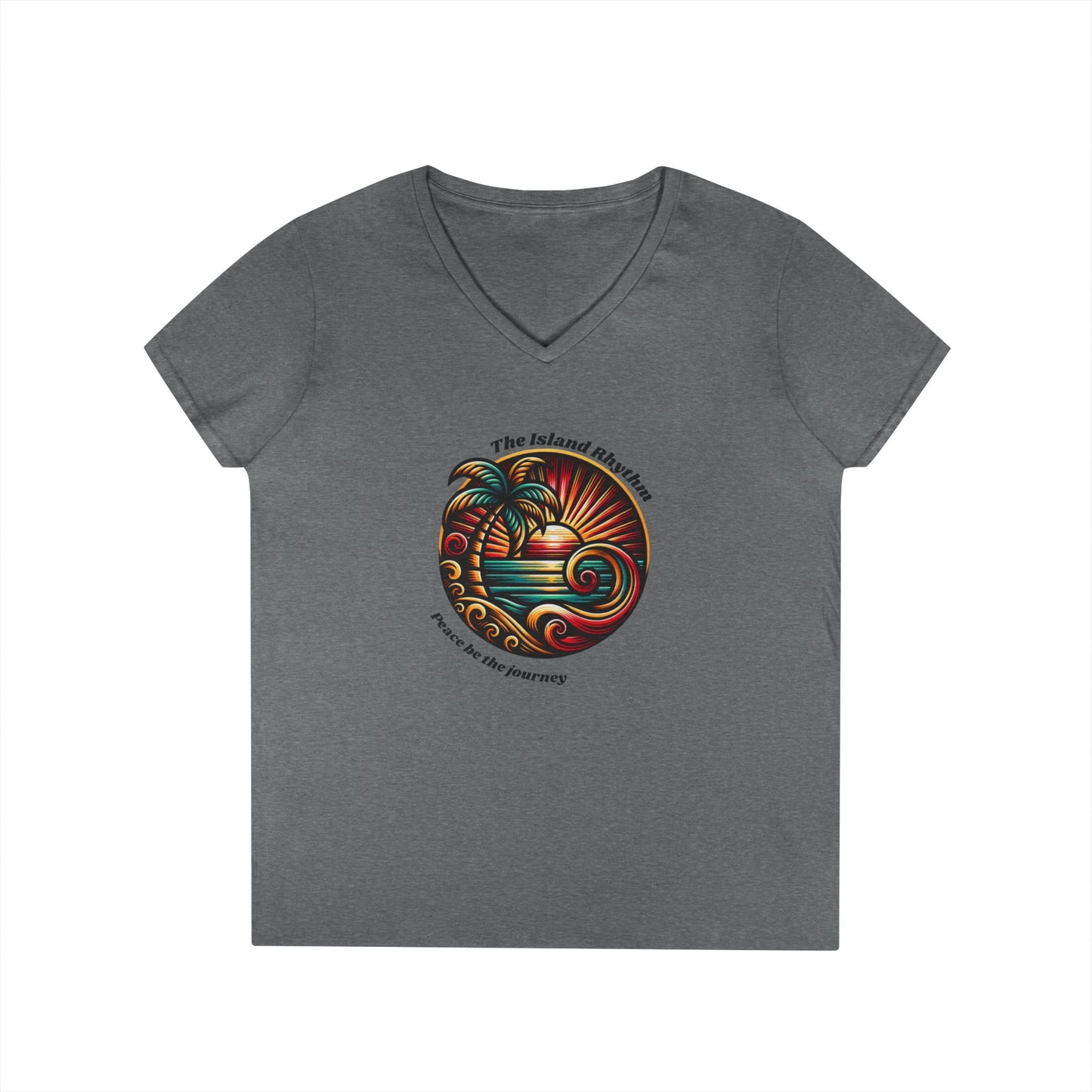 V-Neck T-Shirt Island Rhythm Pride