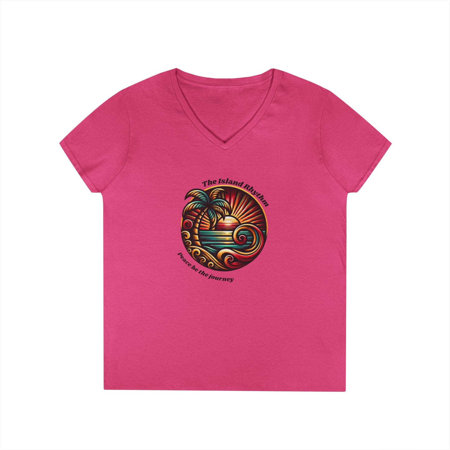 V-Neck T-Shirt Island Rhythm Pride