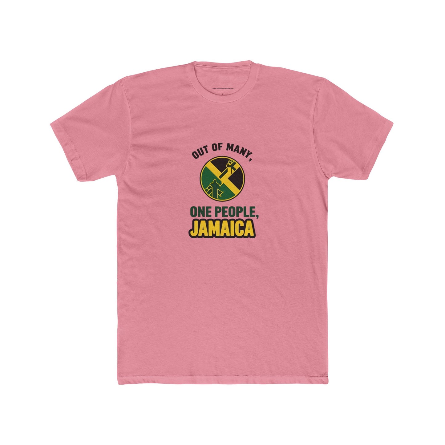 Jamaican Pride Unisex Cotton Crew Tee - Out of Many, One People Graphic T-Shirt