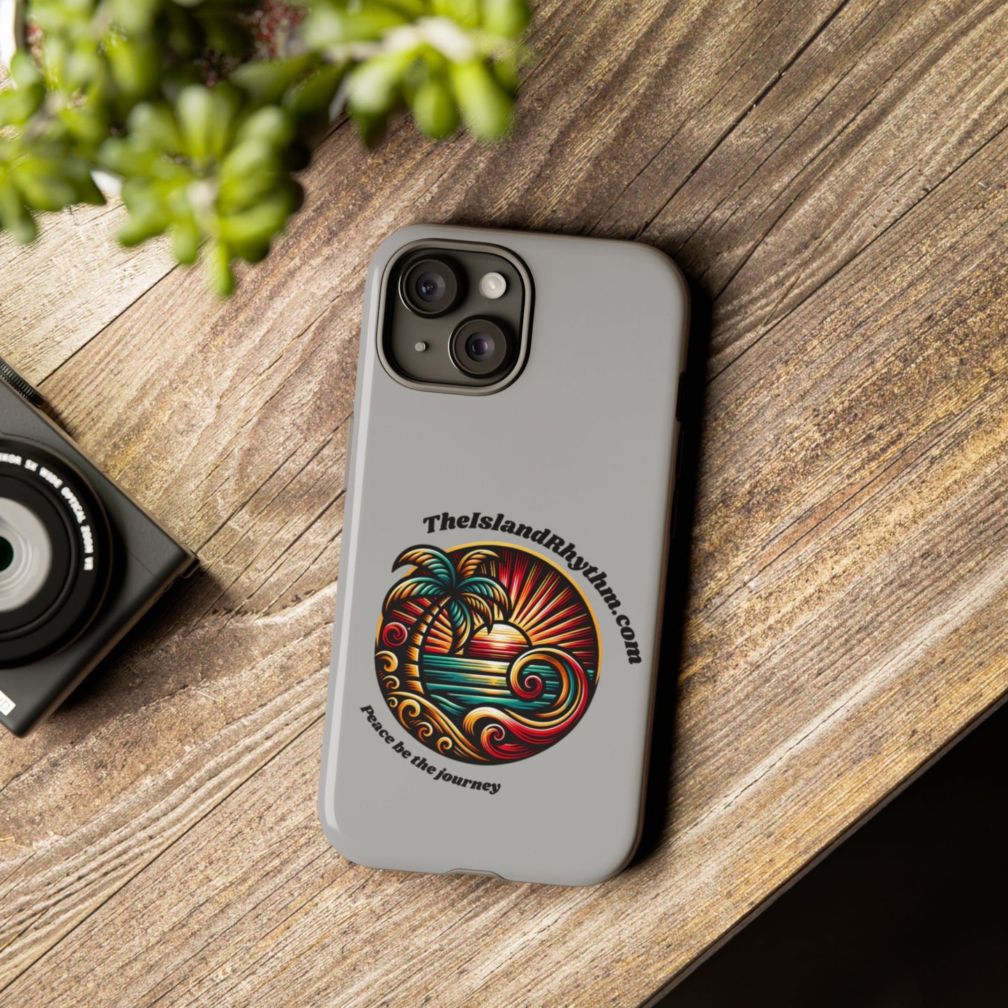 Tough Phone Case - Coastal Vibes with Inspirational Quote "Peace be the journey"
