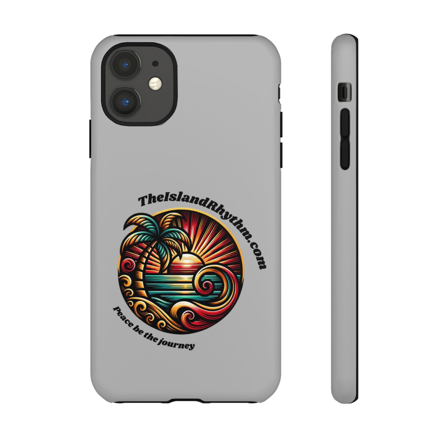 Tough Phone Case - Coastal Vibes with Inspirational Quote "Peace be the journey"