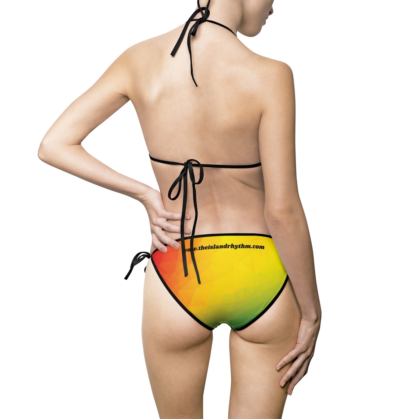 Colorful Gradient Women's Bikini Swimsuit - Casual Beachwear for Summer Fun