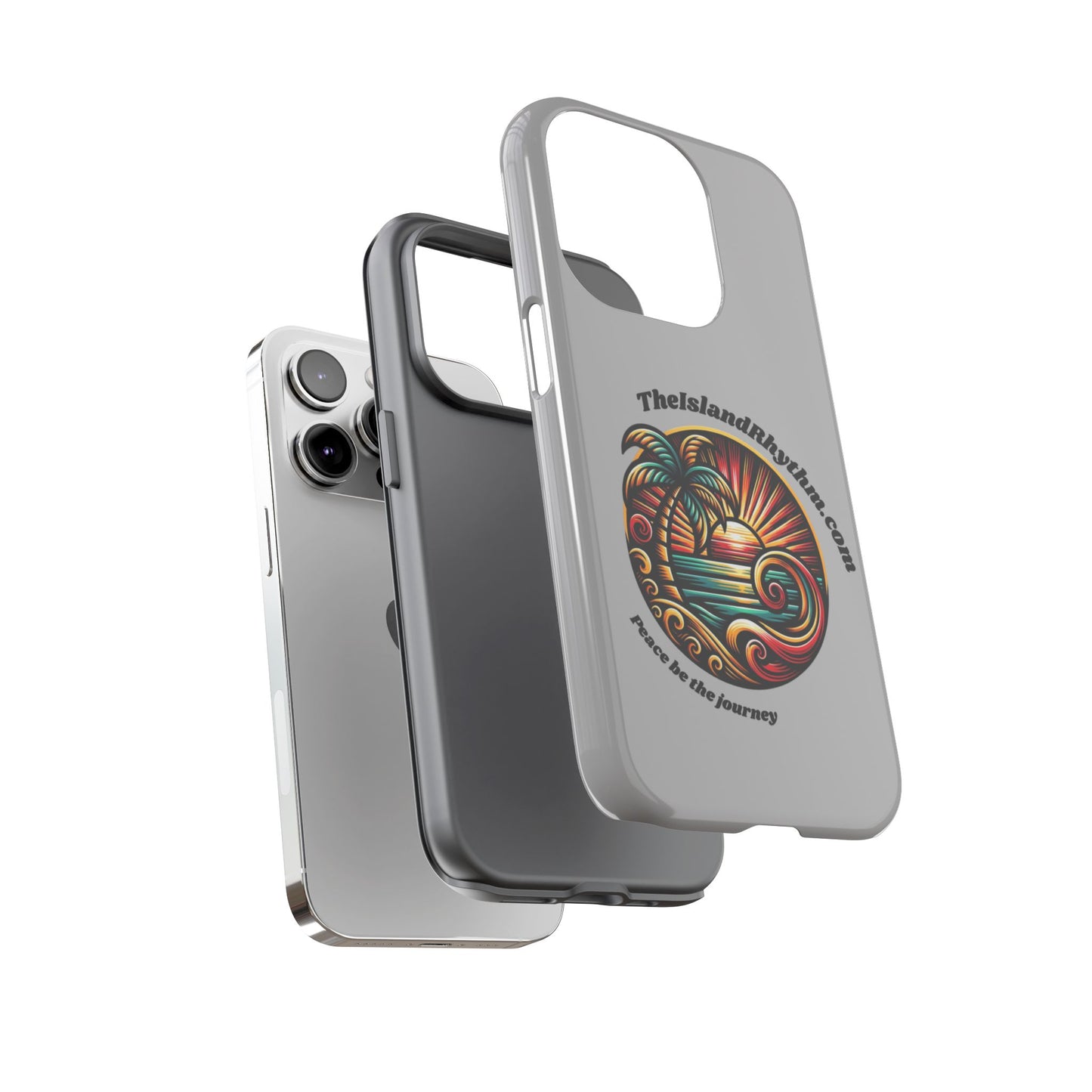 Tough Phone Case - Coastal Vibes with Inspirational Quote "Peace be the journey"