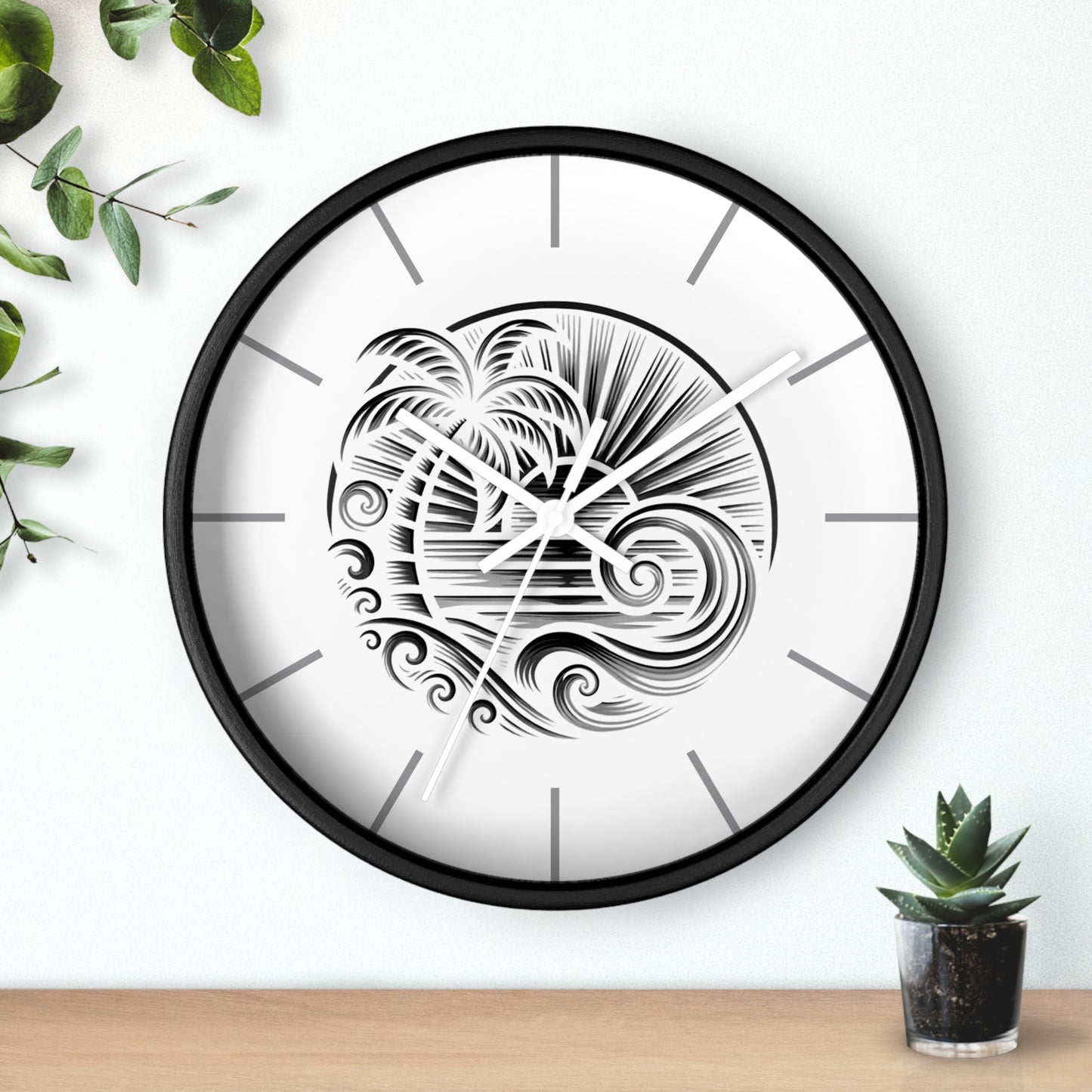 Island Rhythm Wall Clock - Tropical Island Timepiece