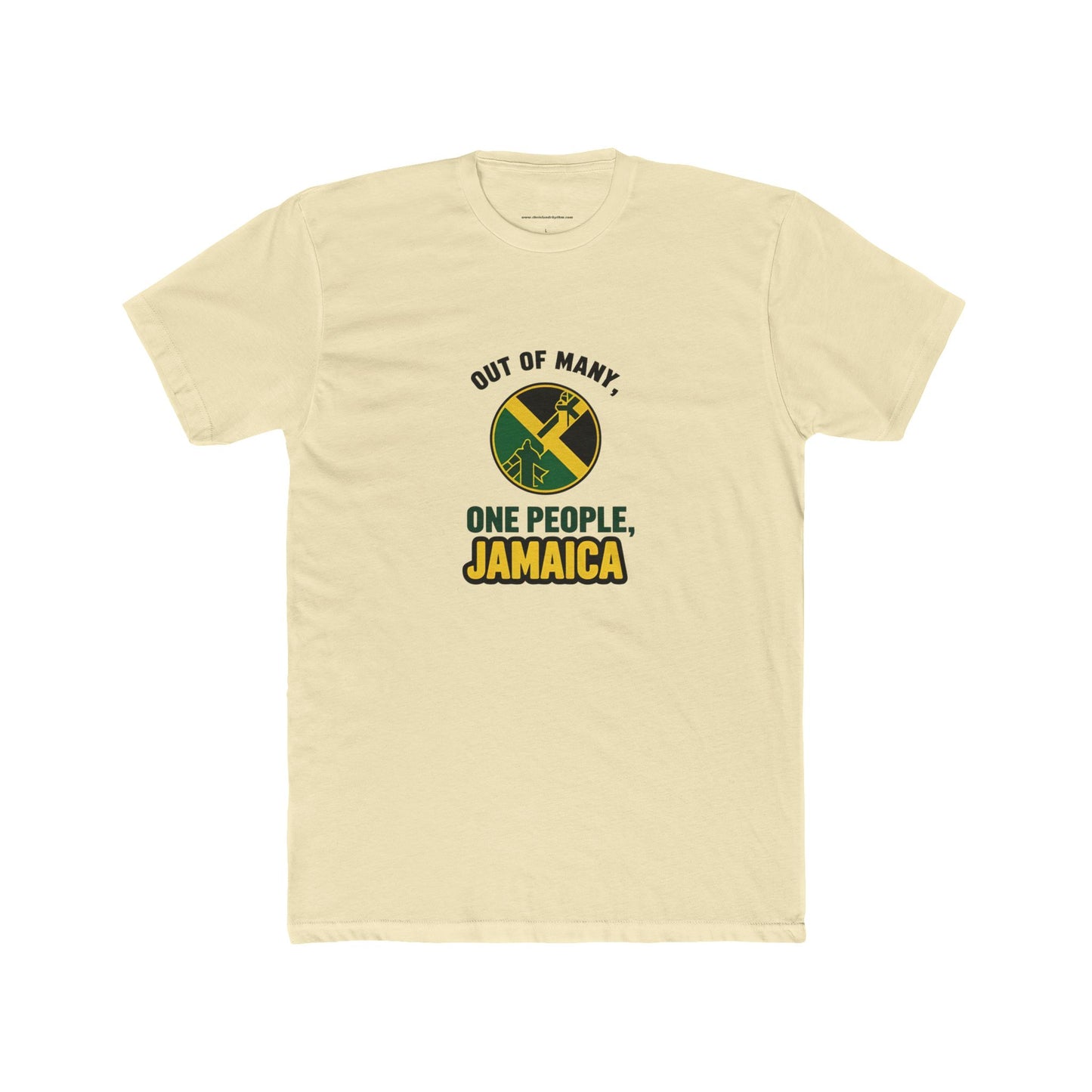 Jamaican Pride Unisex Cotton Crew Tee - Out of Many, One People Graphic T-Shirt