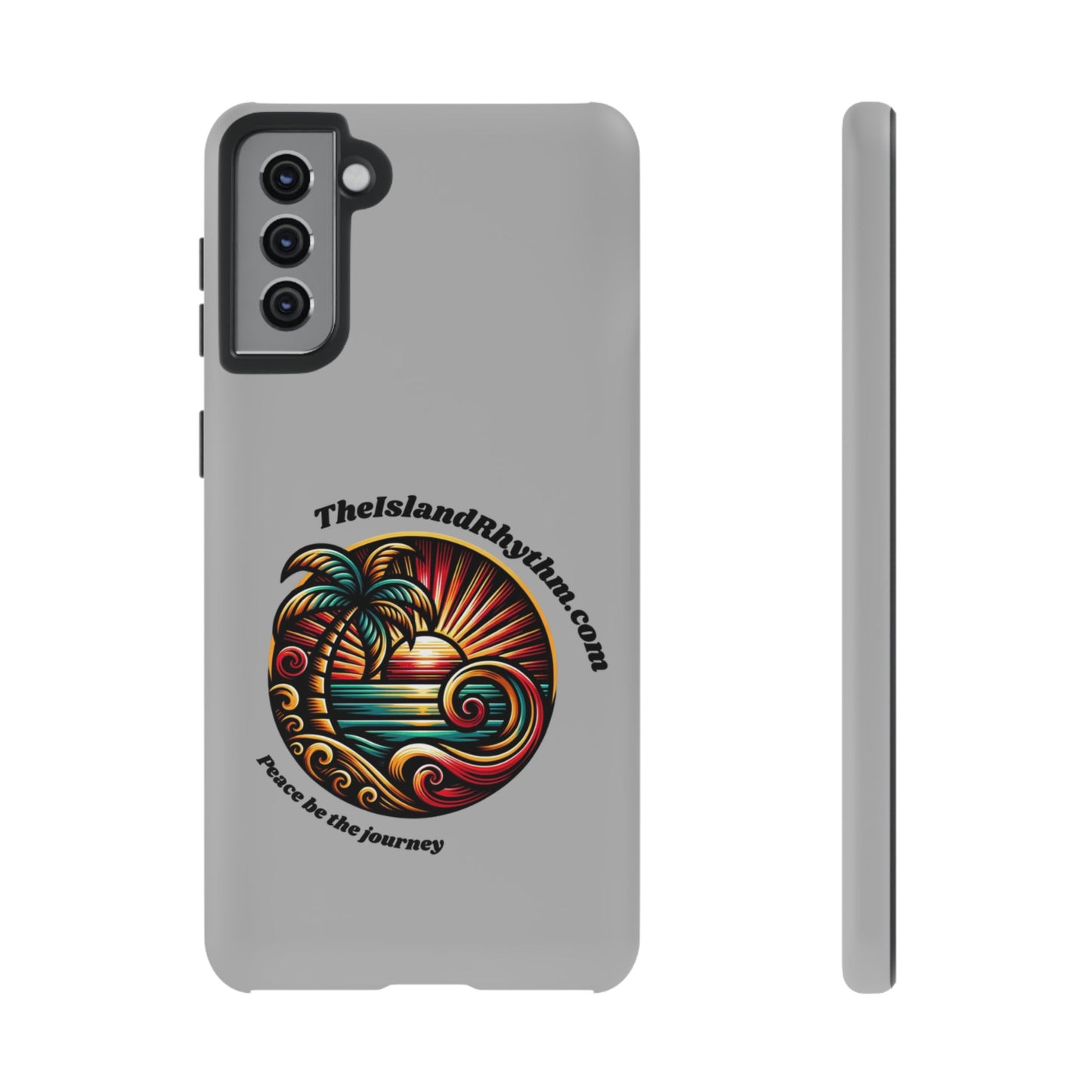 Tough Phone Case - Coastal Vibes with Inspirational Quote "Peace be the journey"