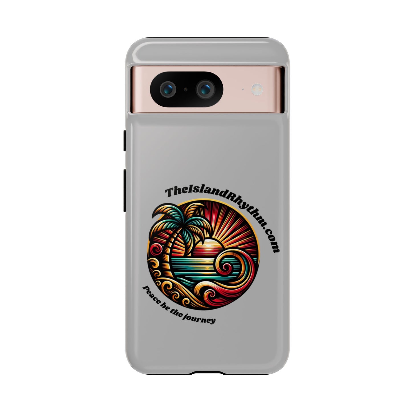 Tough Phone Case - Coastal Vibes with Inspirational Quote "Peace be the journey"