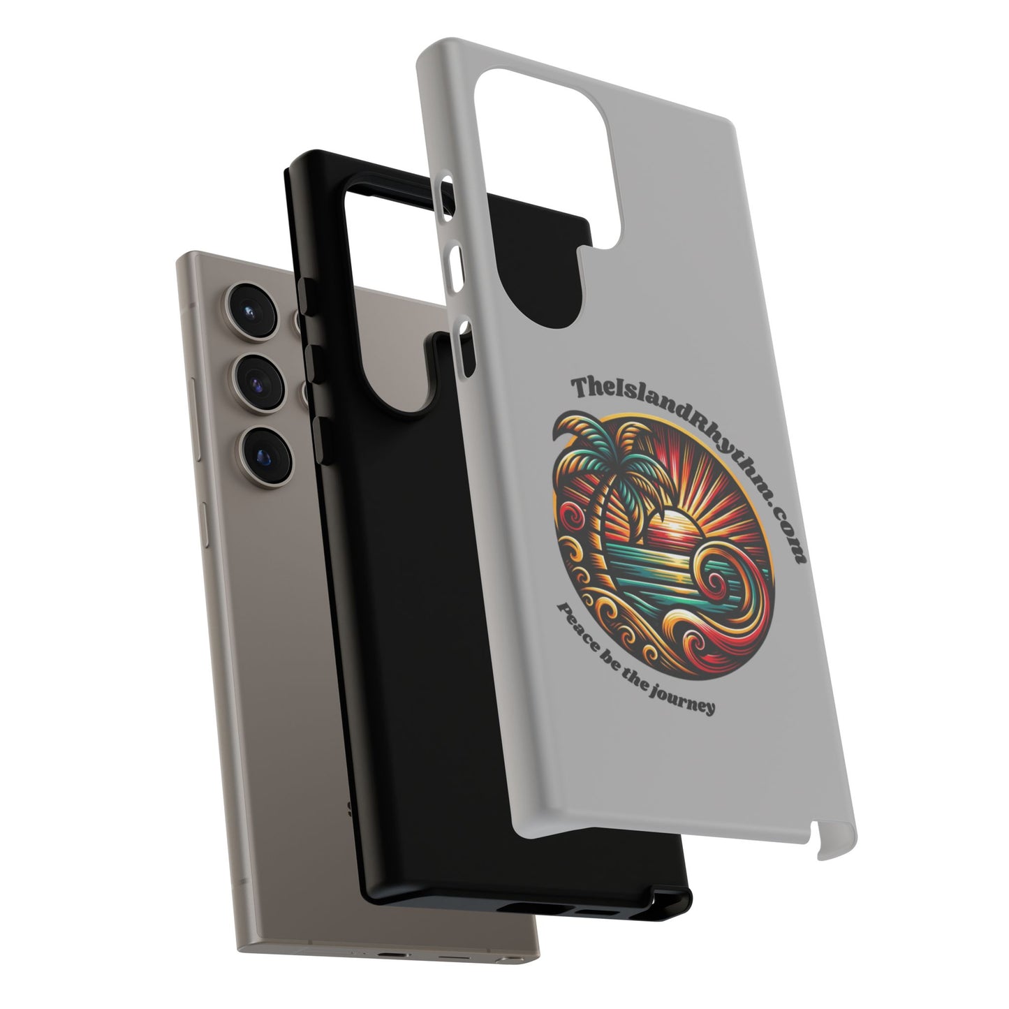 Tough Phone Case - Coastal Vibes with Inspirational Quote "Peace be the journey"
