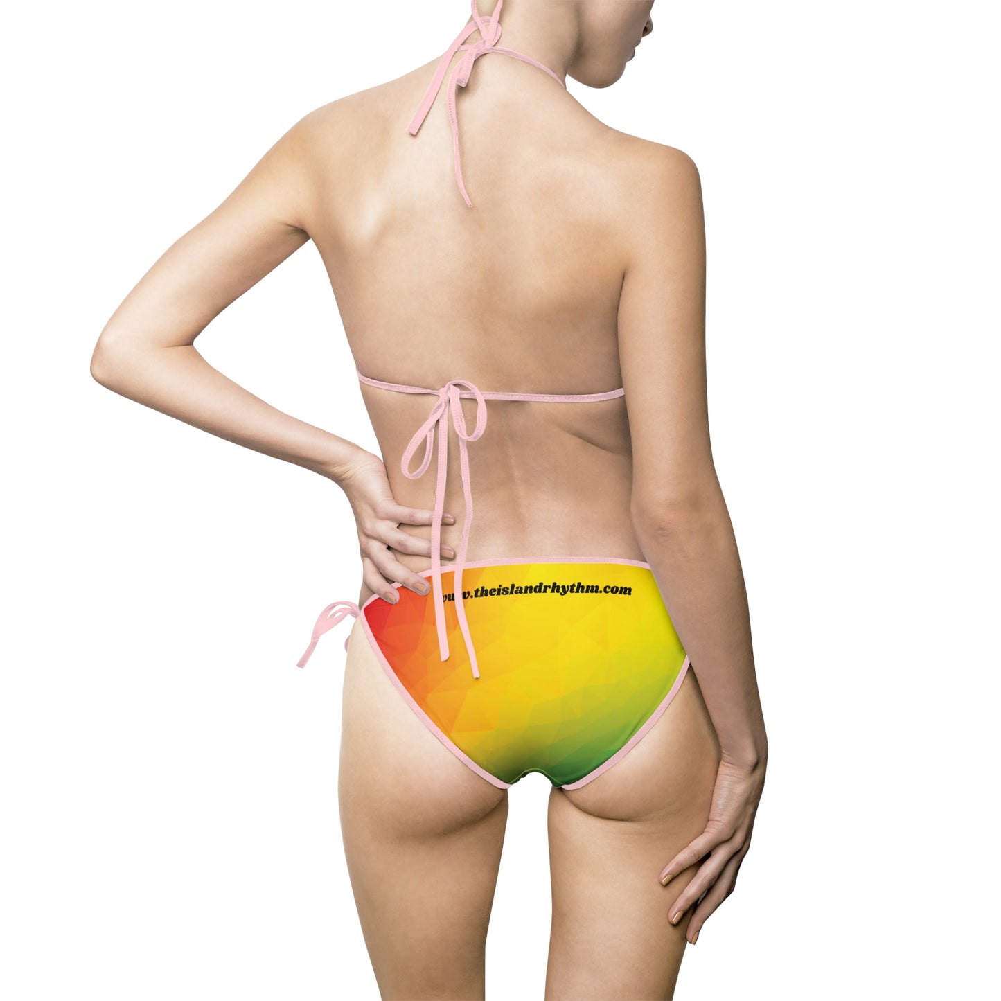 Colorful Gradient Women's Bikini Swimsuit - Casual Beachwear for Summer Fun