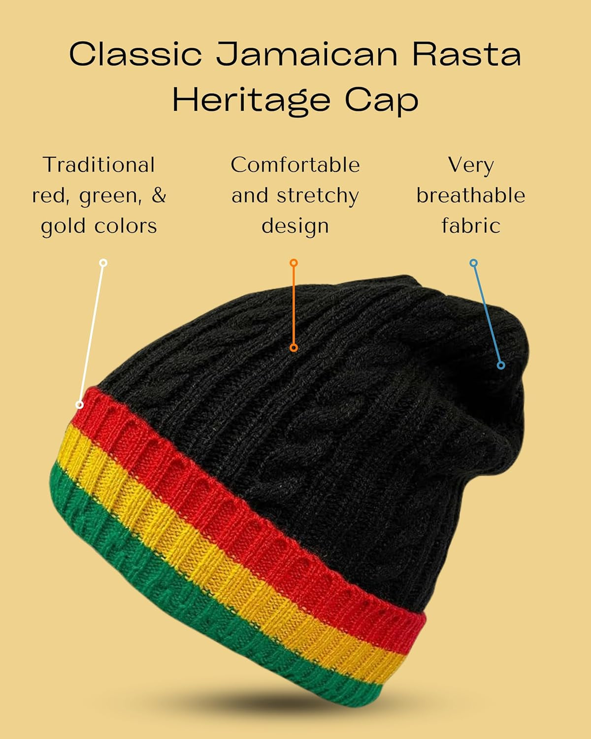 Jamaican Rasta Beanie Tam