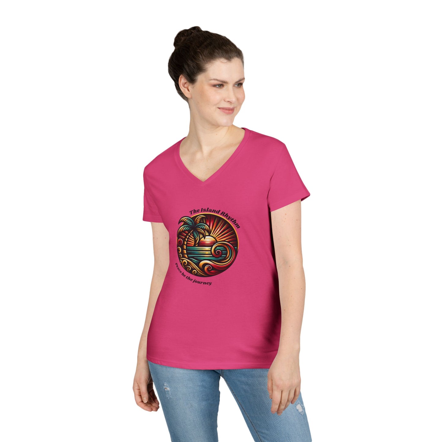 V-Neck T-Shirt Island Rhythm Pride