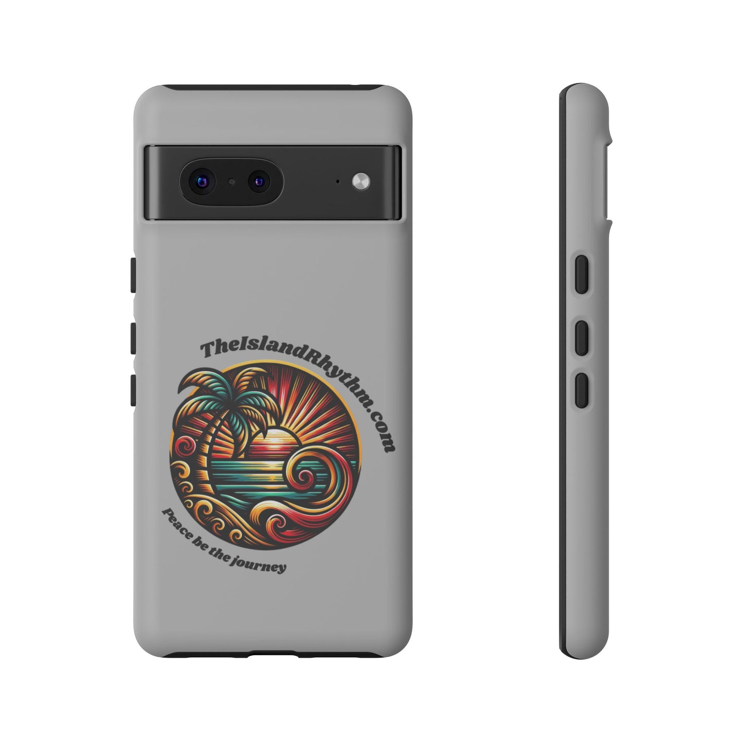 Tough Phone Case - Coastal Vibes with Inspirational Quote "Peace be the journey"